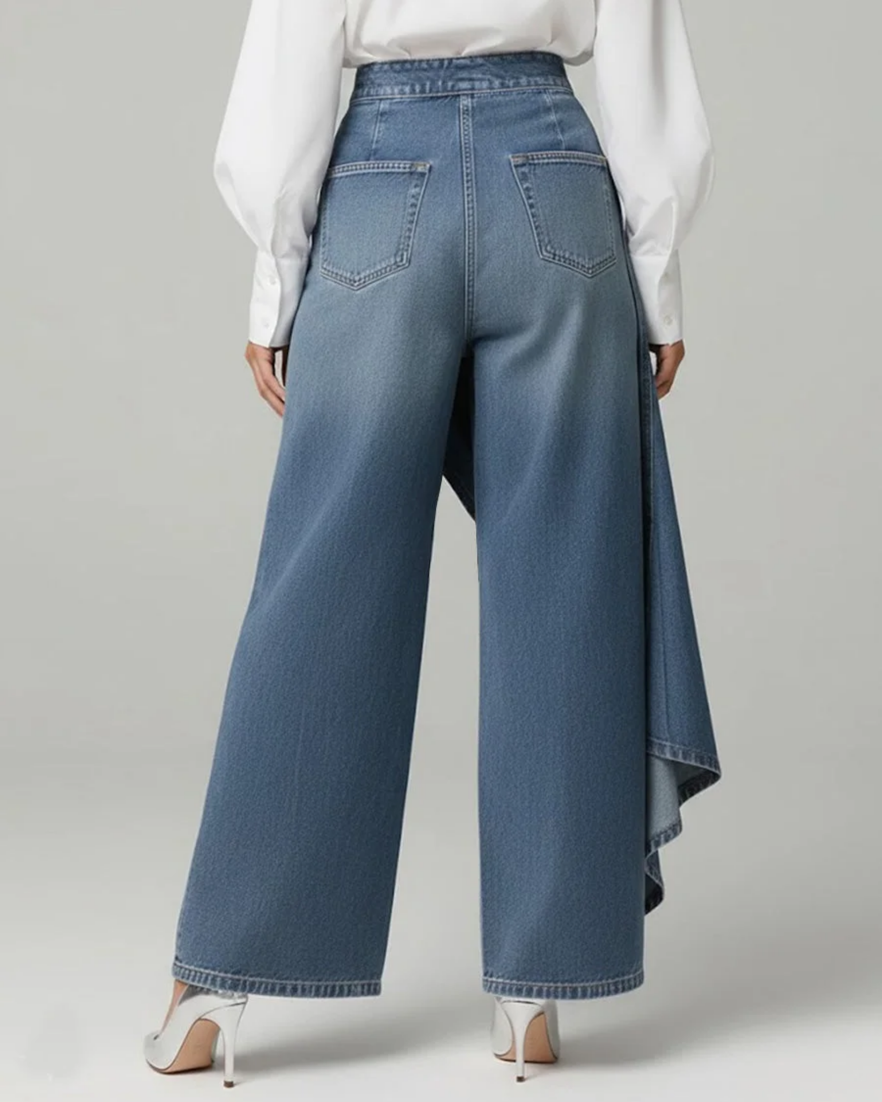 Audrey™ | Denim Pants with Knot