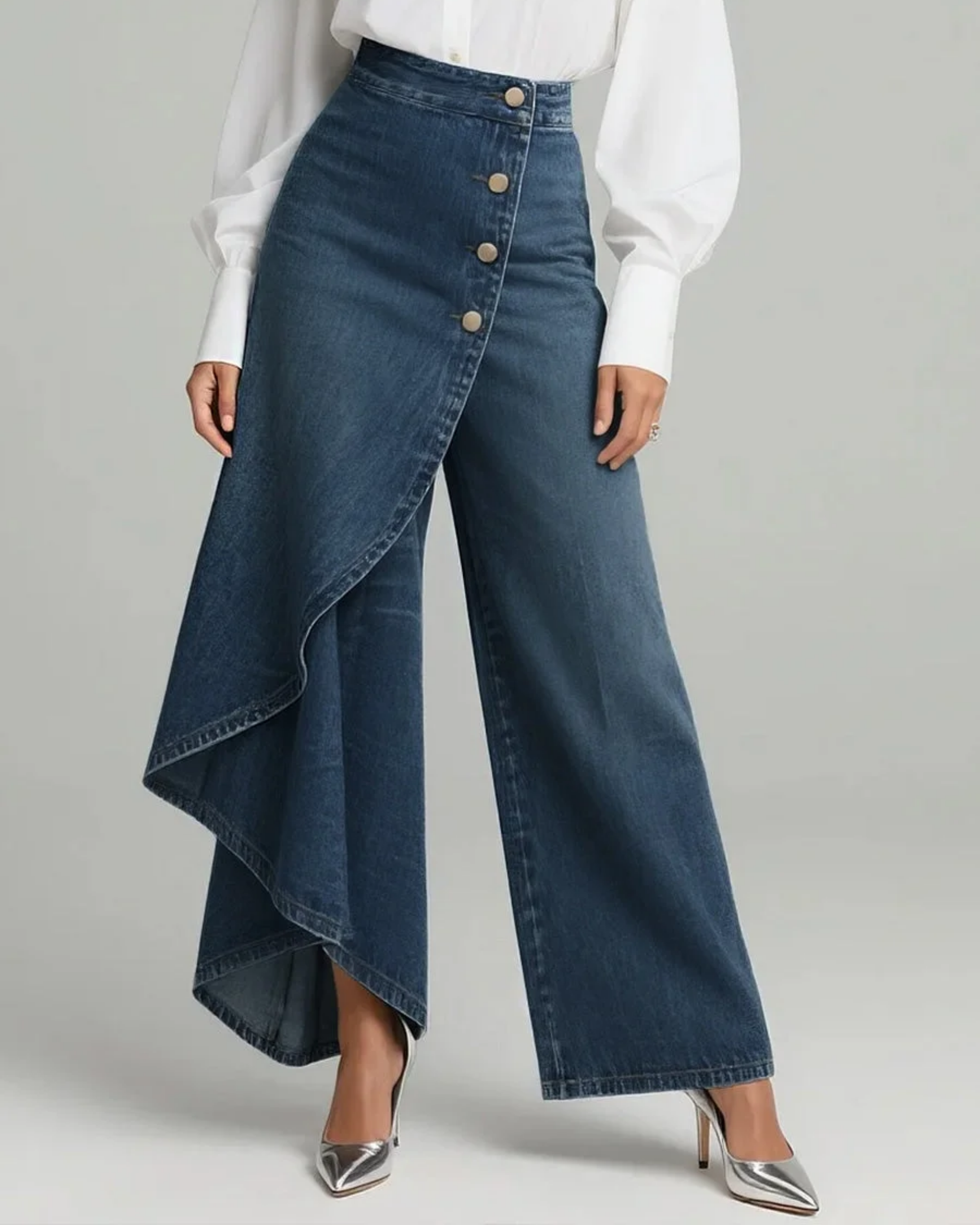 Audrey™ | Denim Pants with Knot