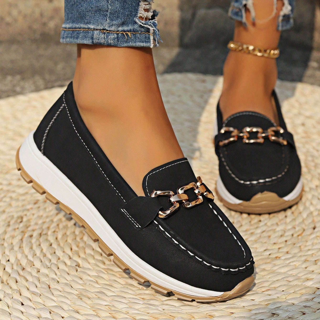 Chloe - Orthopedic Flat Buckle Loafers