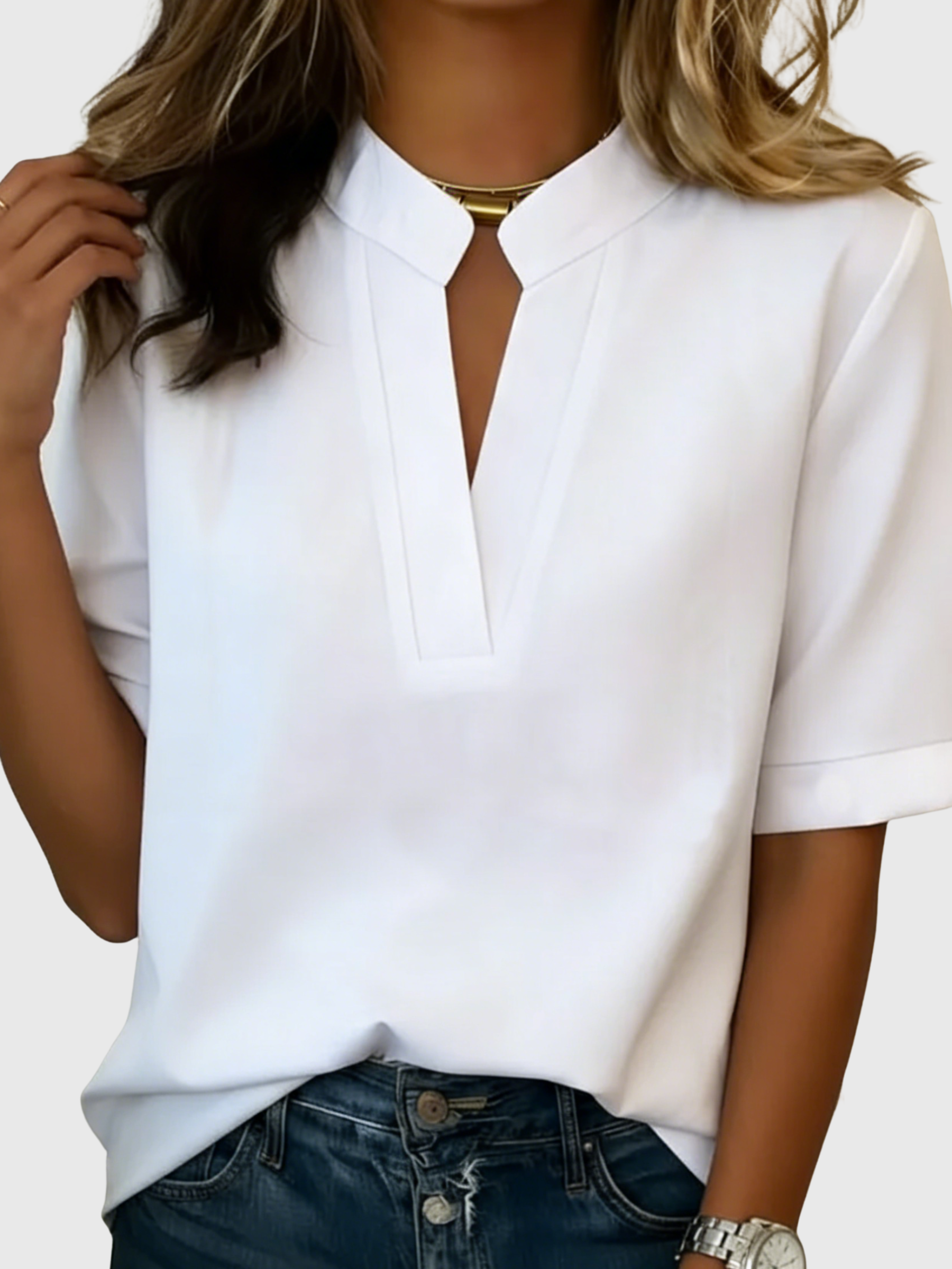 Loise | Elegant Blouse with Refined Collar