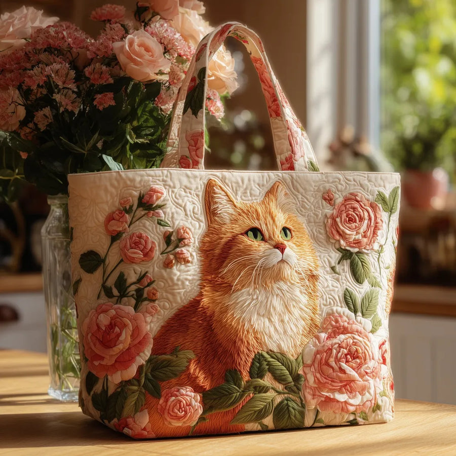 Artisan Bag - Ginger Cat with Roses