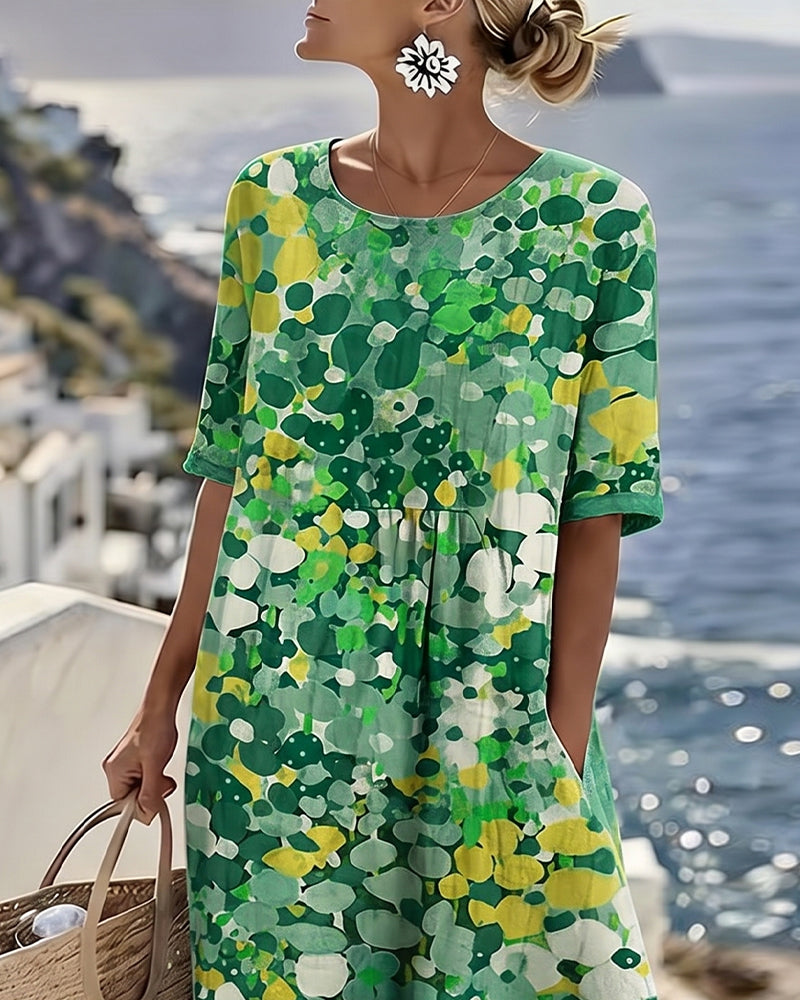 Elena | Lightweight and Flowing Floral Midi Dress