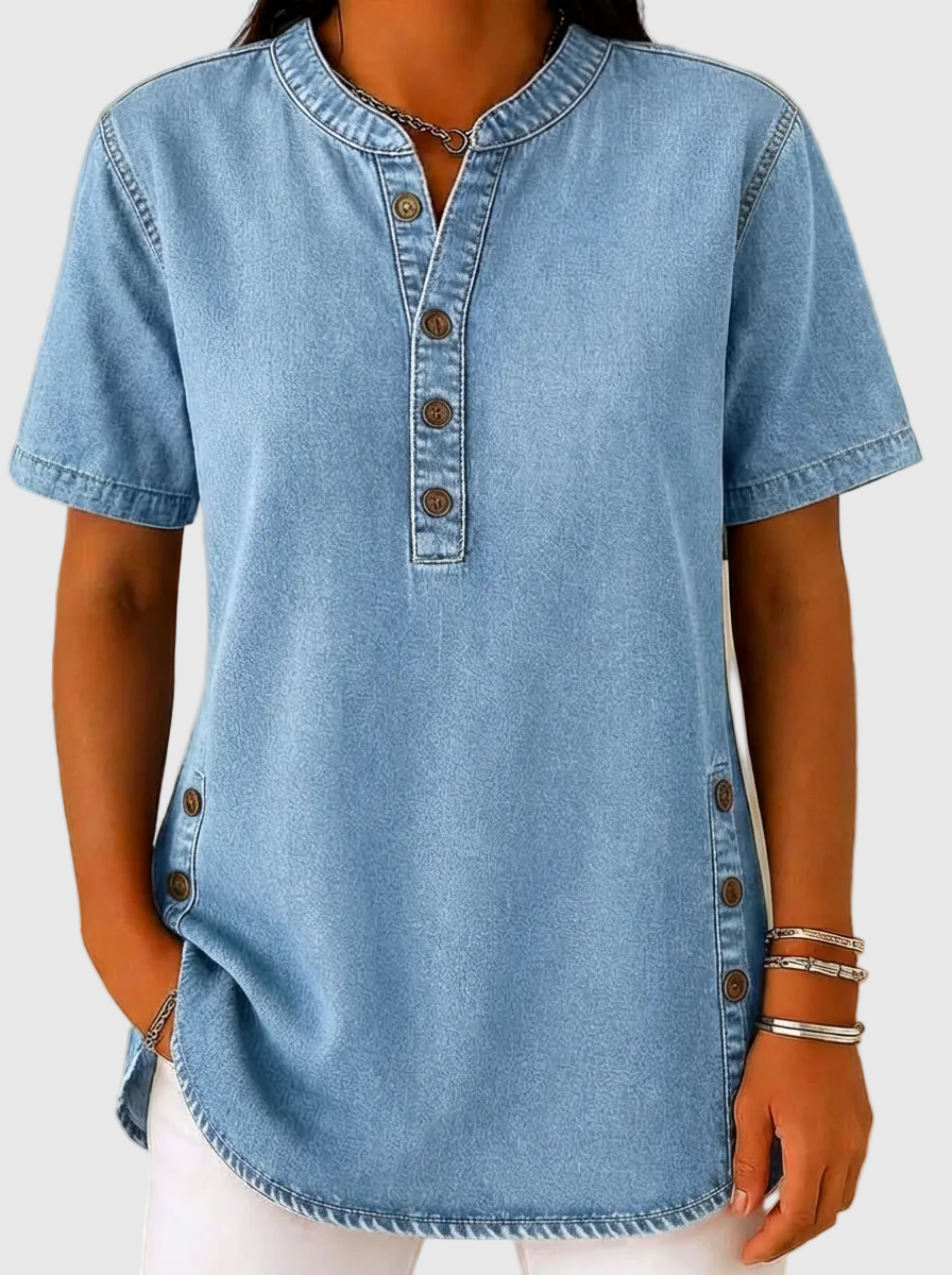 Nelle | Denim Blouse With Loose Fit