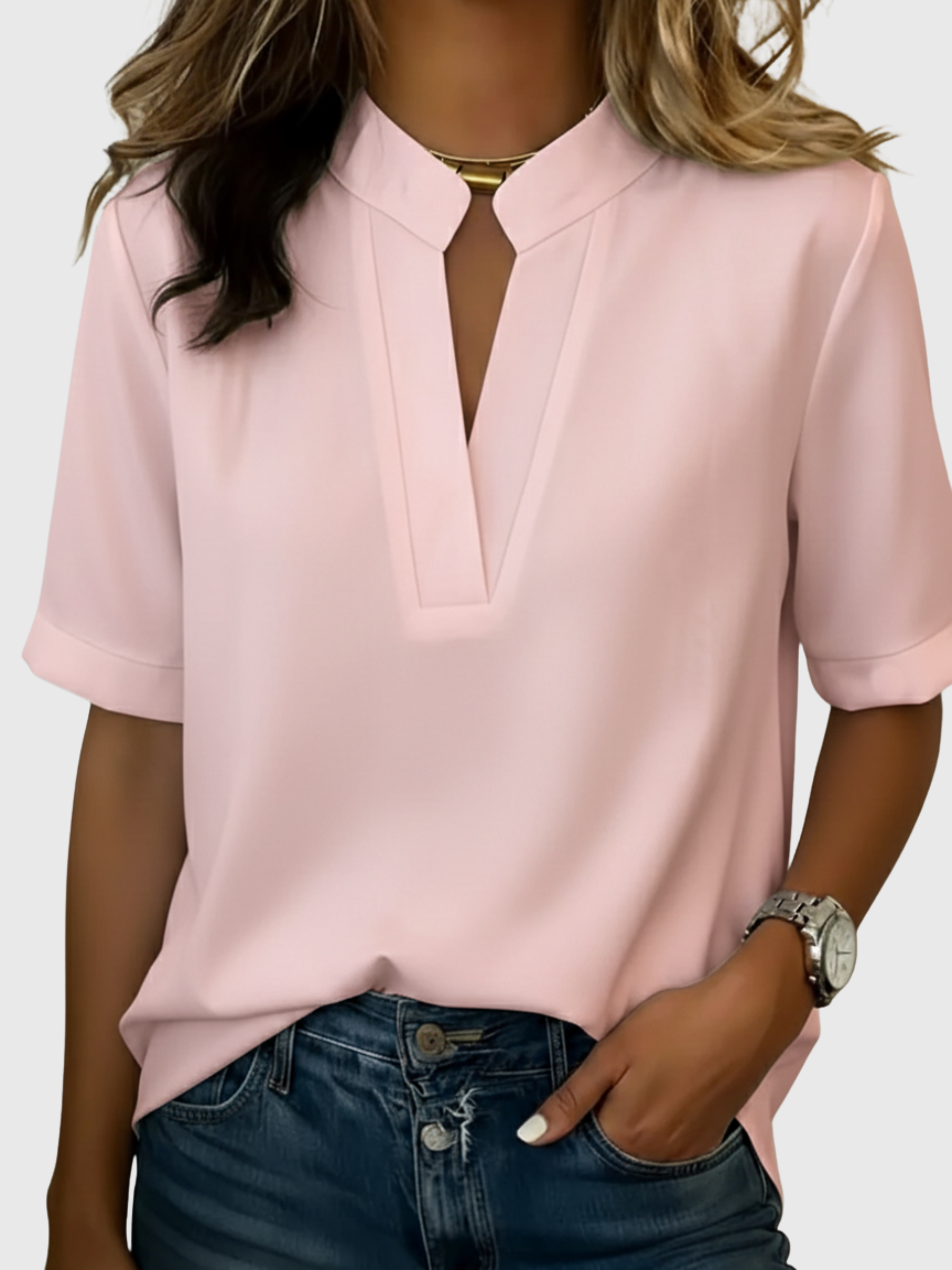 Loise | Elegant Blouse with Refined Collar