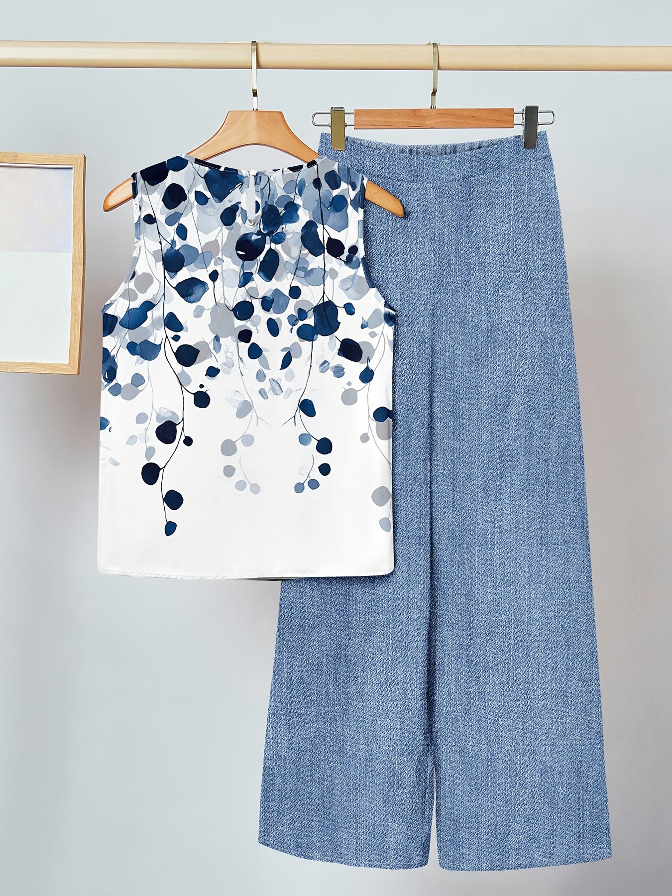 Gabriella | Pleated Leaves Print Set