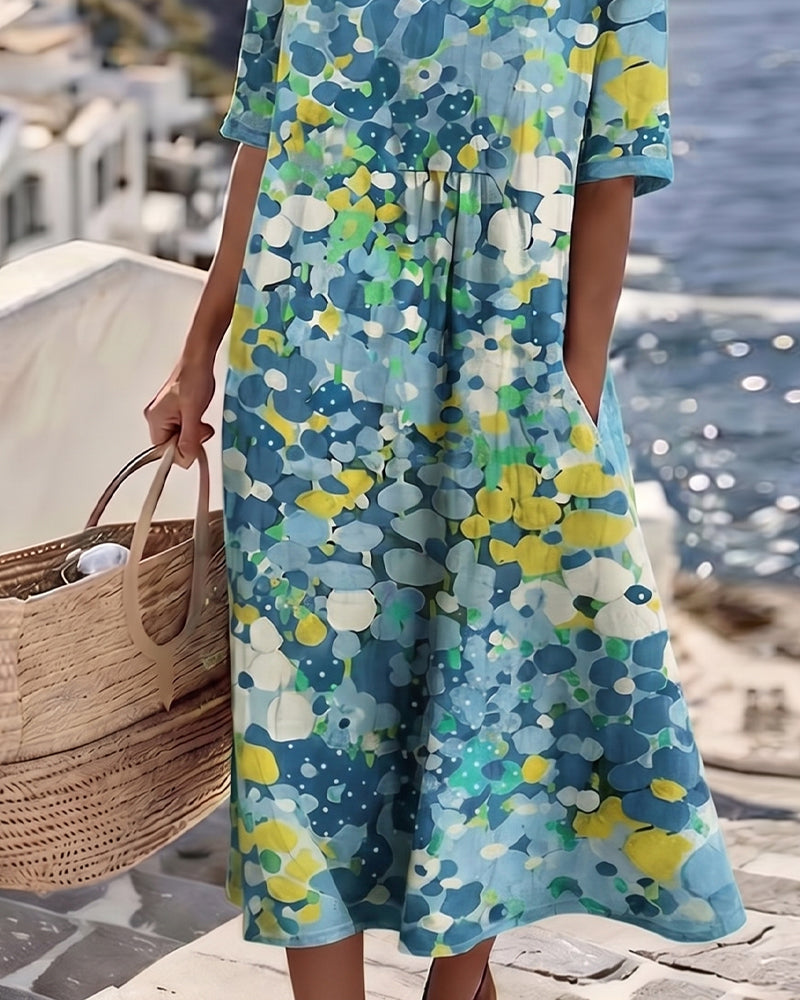 Elena | Lightweight and Flowing Floral Midi Dress