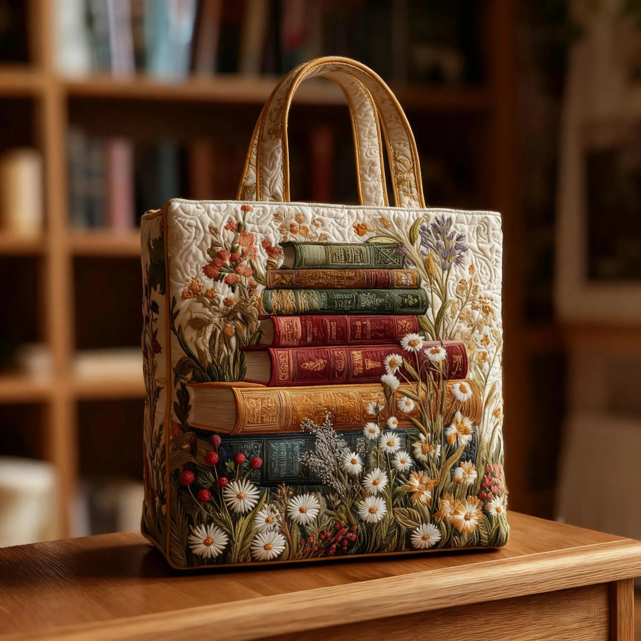 Artisanal Quilted Bag - Floral Pattern