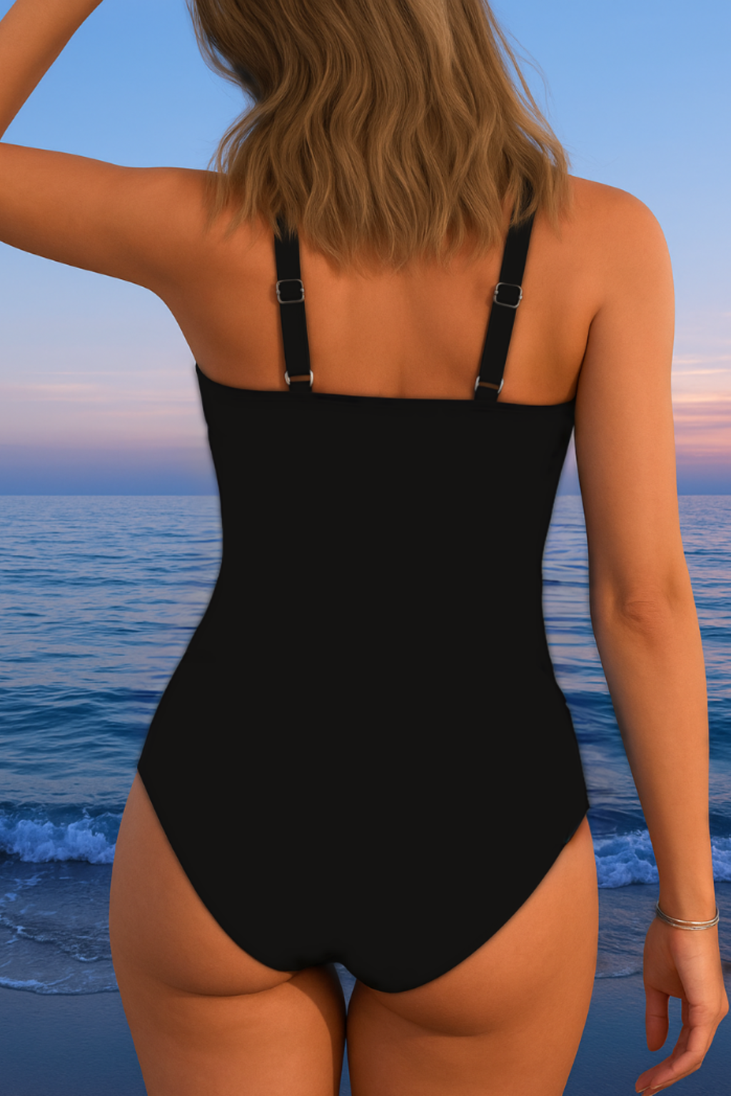 Elegant Printed Wrap Swimsuit