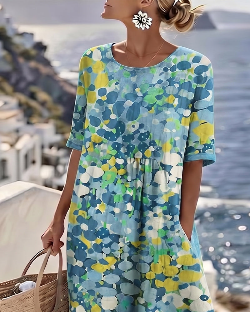 Elena | Lightweight and Flowing Floral Midi Dress