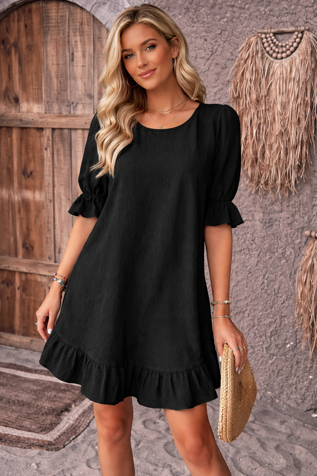 Livia | Ruffle Hem Mini Dress
