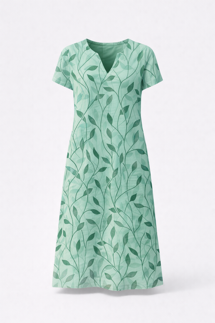 Clara | Botanical Print Midi Dress