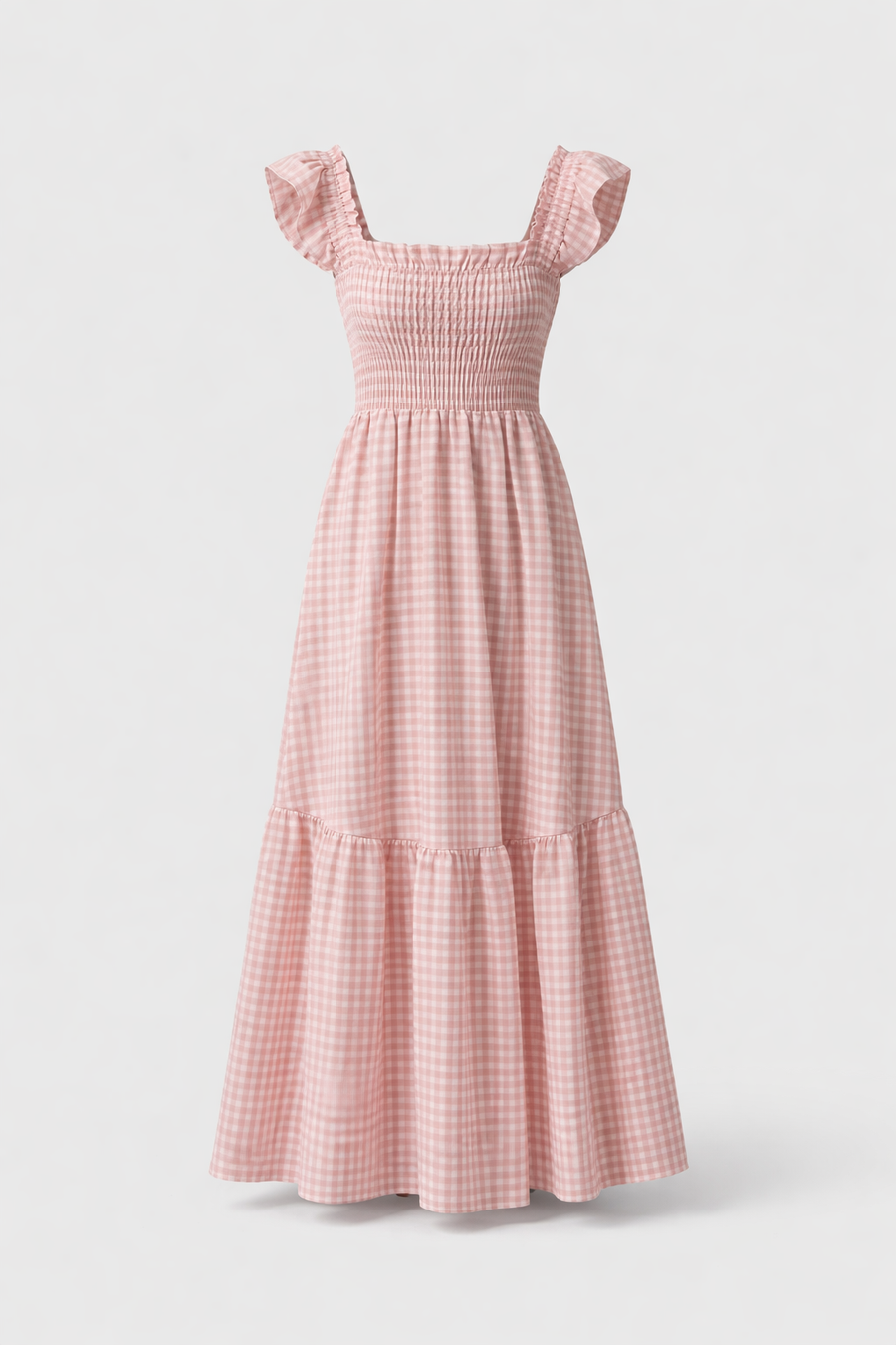 Lily | Gingham Smocked Maxi Dress