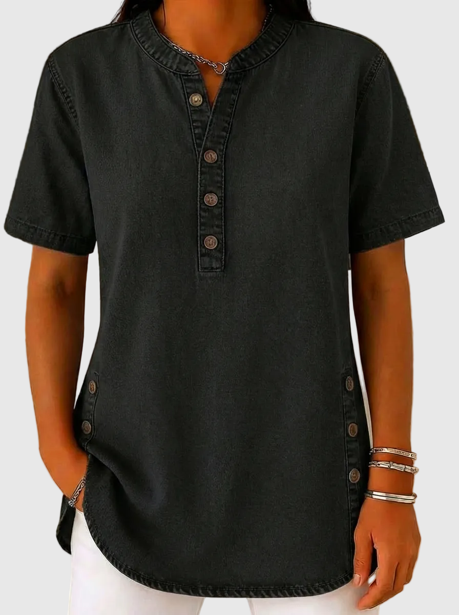 Nelle | Denim Blouse With Loose Fit