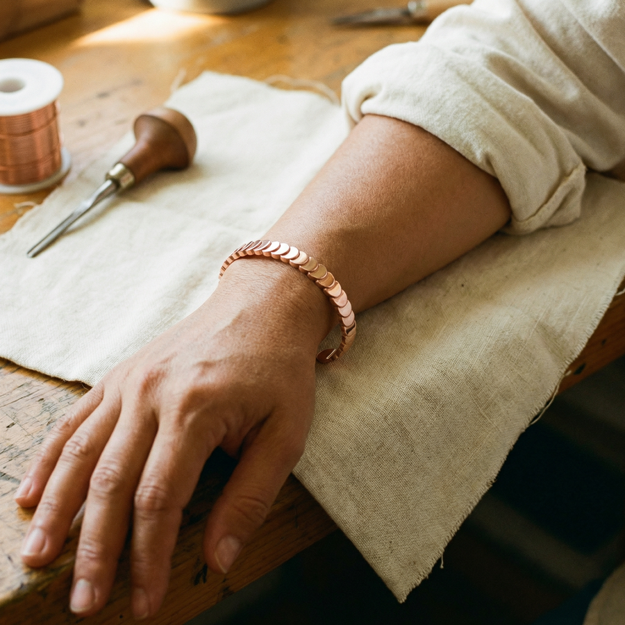 Shingle Copper Bracelet