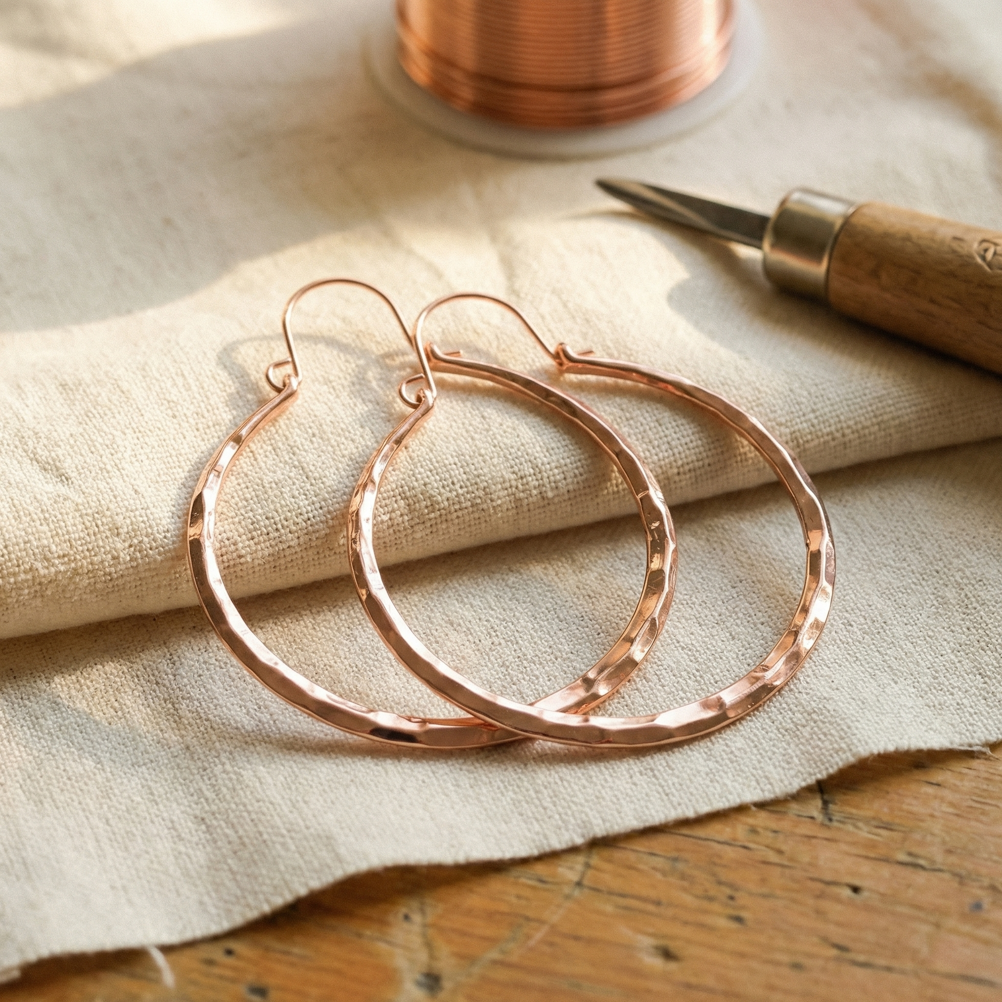 Glint Copper Earrings