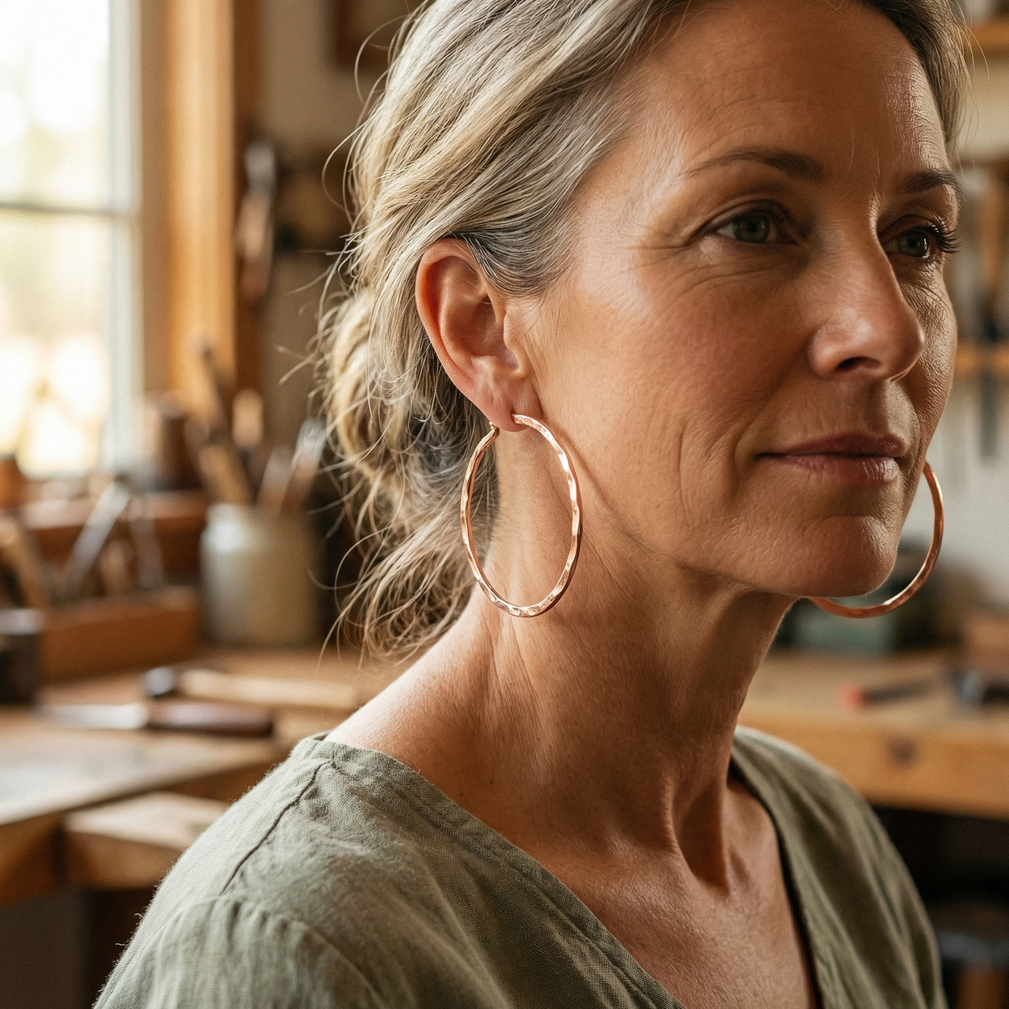 Glint Copper Earrings