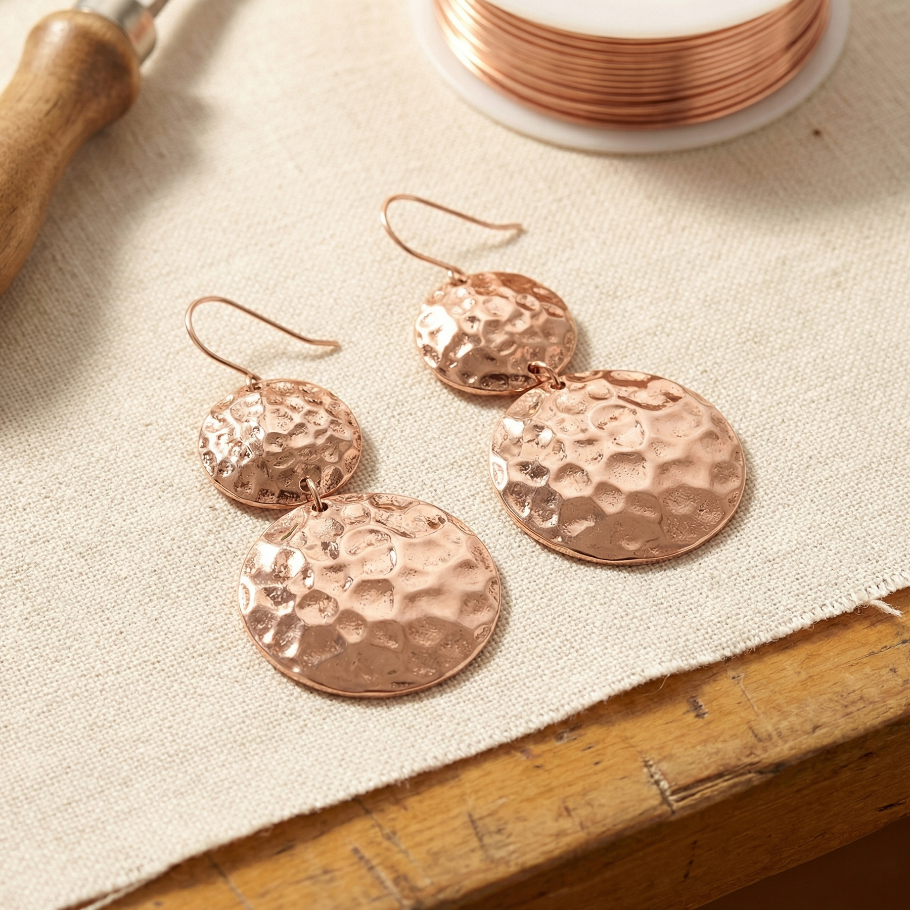 Sundrop Copper Earrings