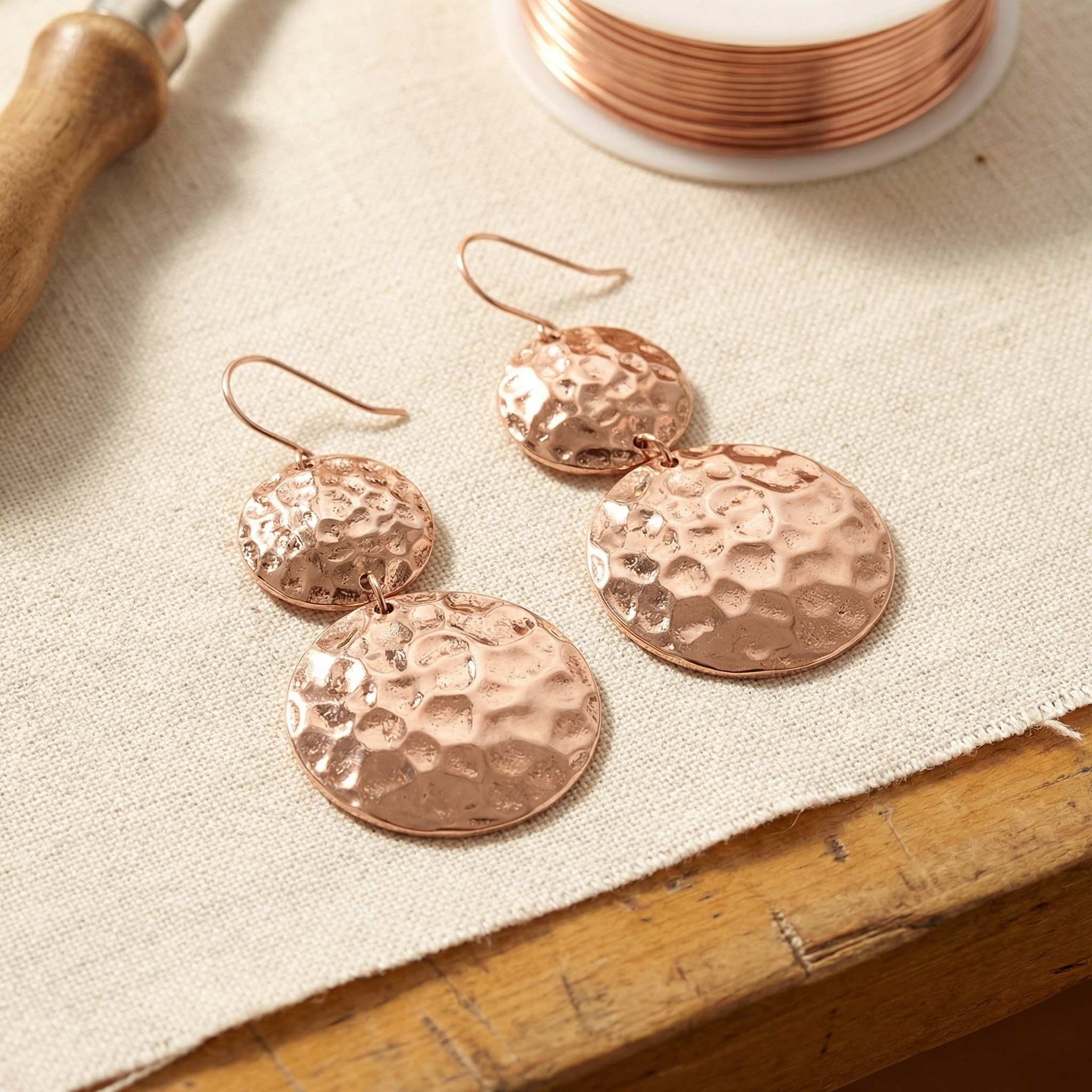Sundrop Copper Earrings