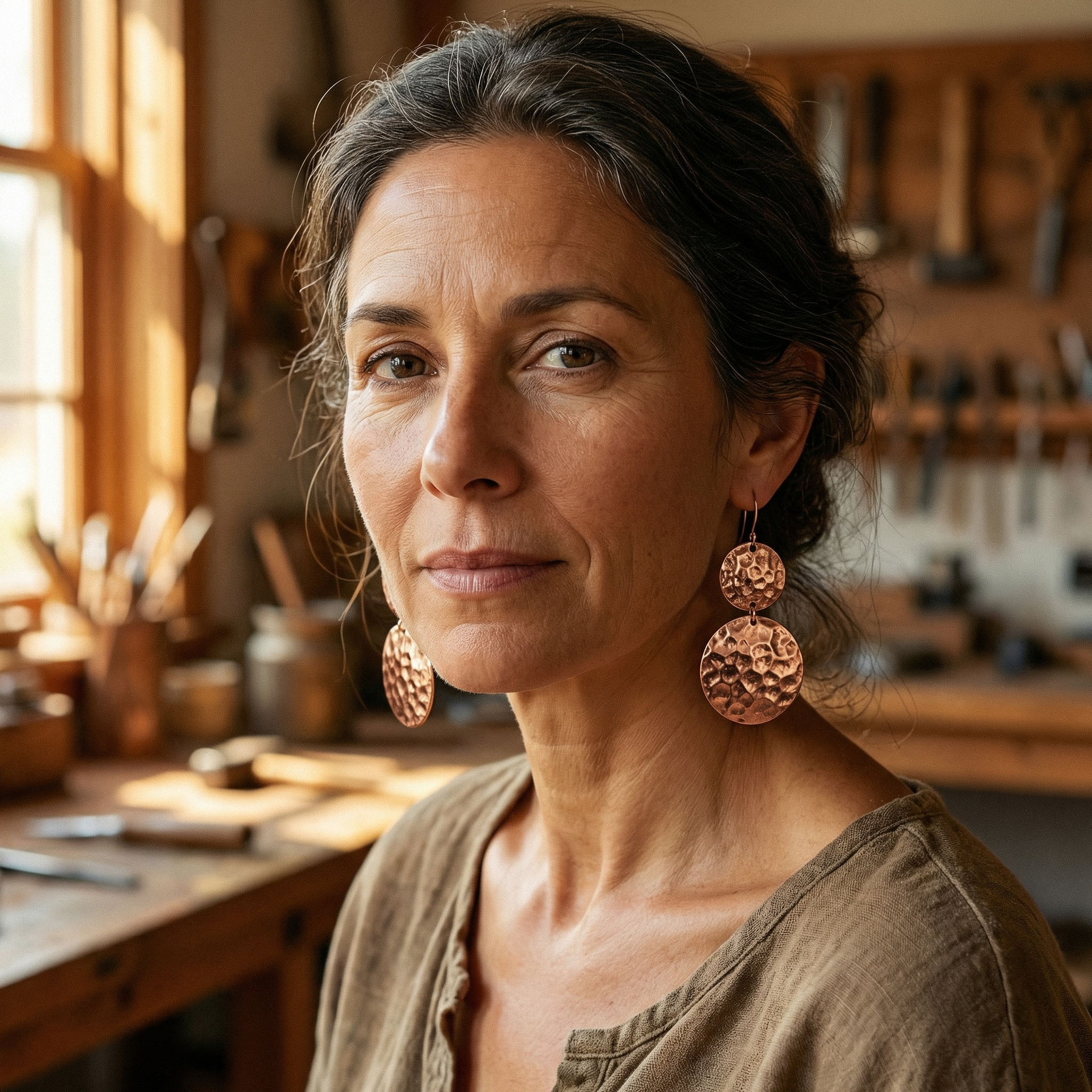Sundrop Copper Earrings