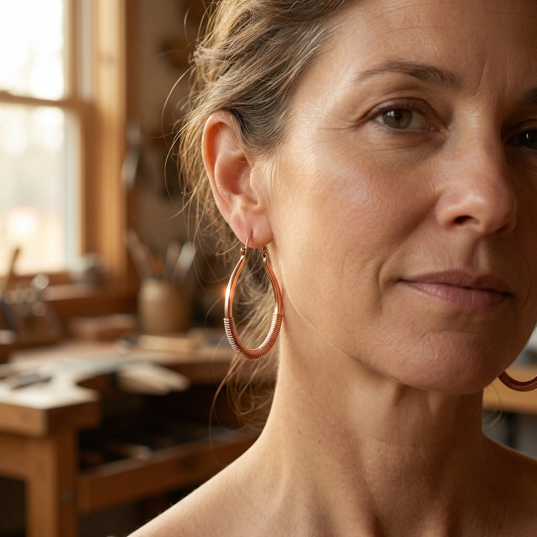 Filamet Copper Earrings