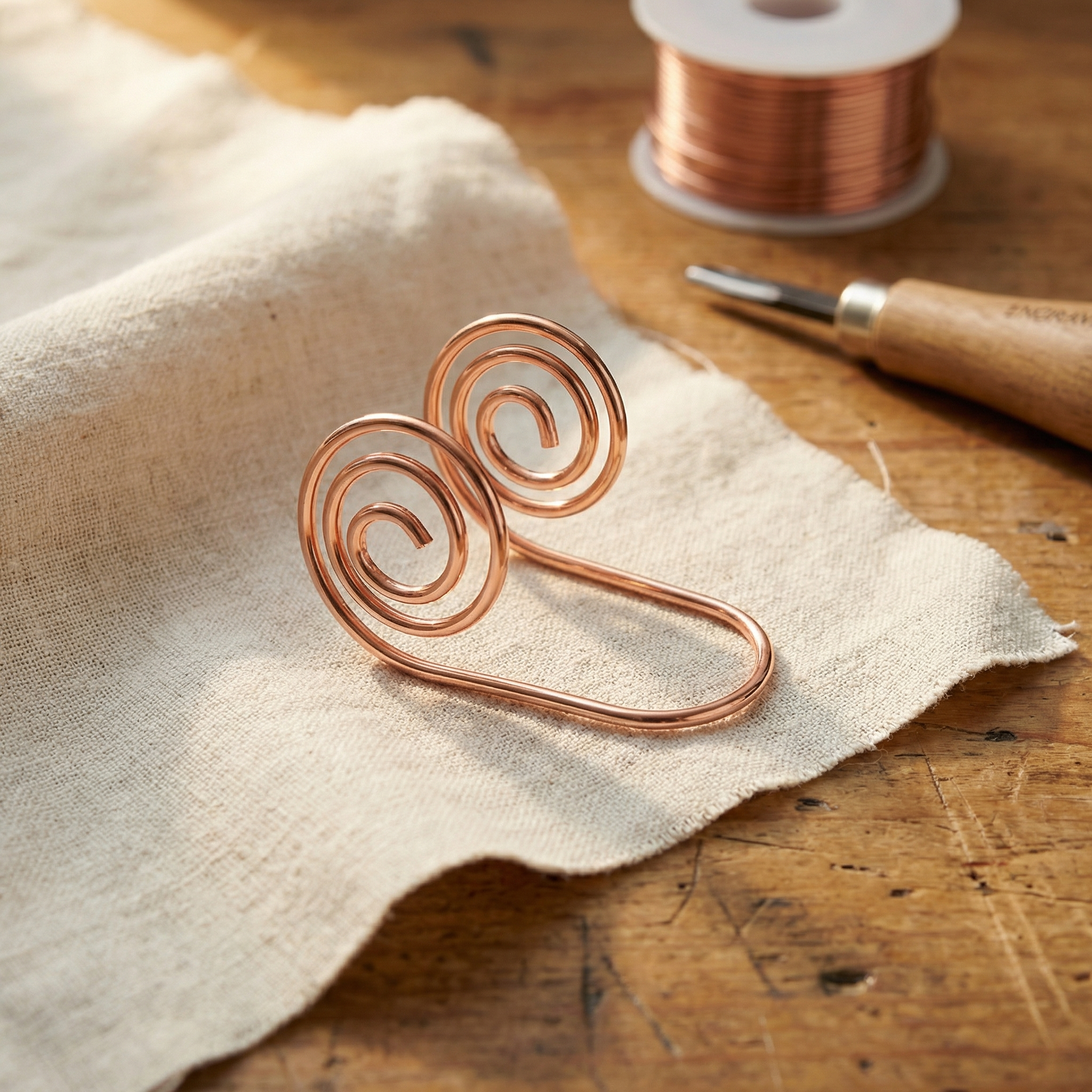 Volute Copper Hand Spiral