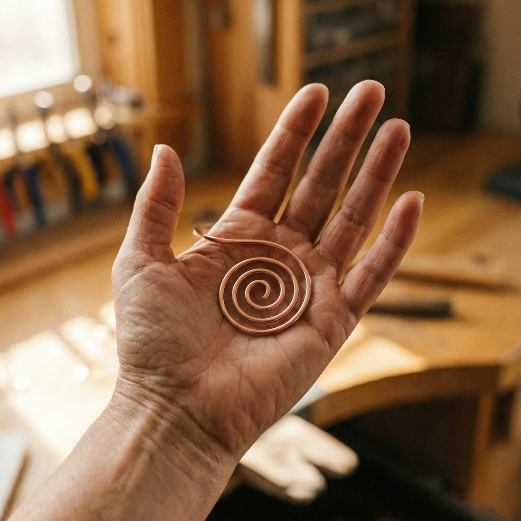 Volute Copper Hand Spiral