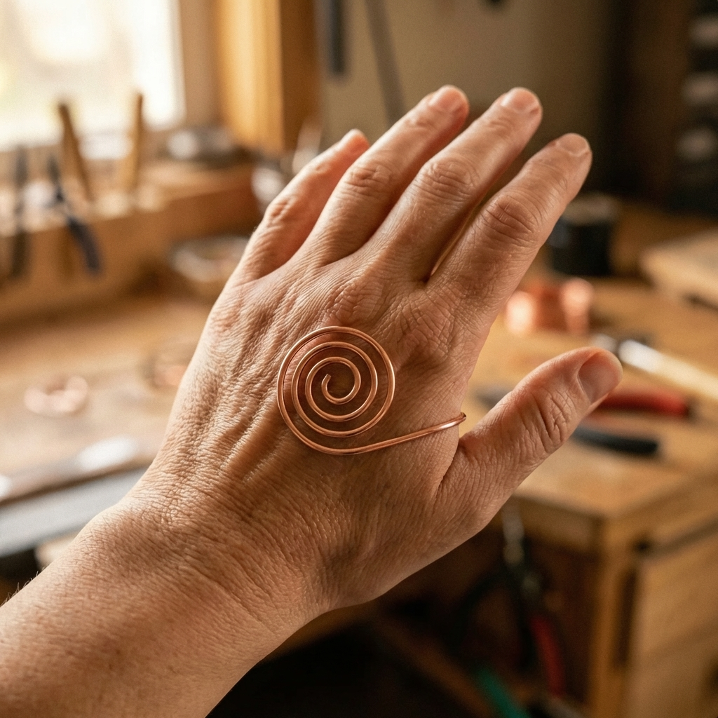 Volute Copper Hand Spiral