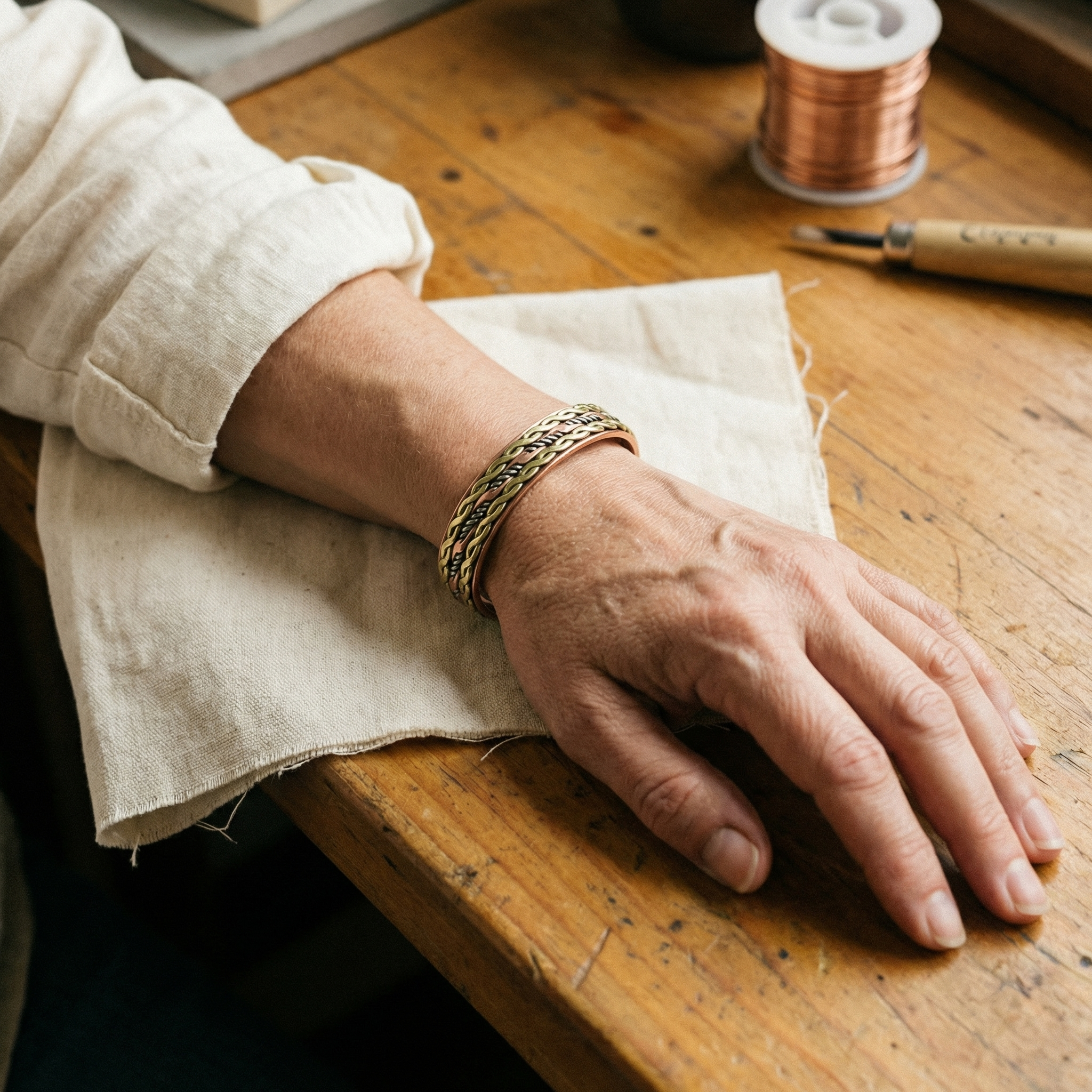 Wave Copper Bracelet