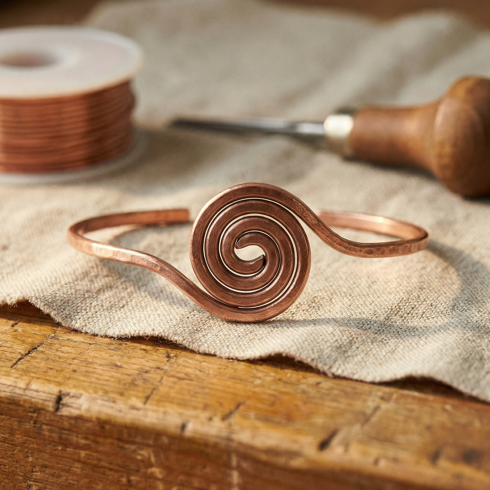 Gyre Copper Anklet
