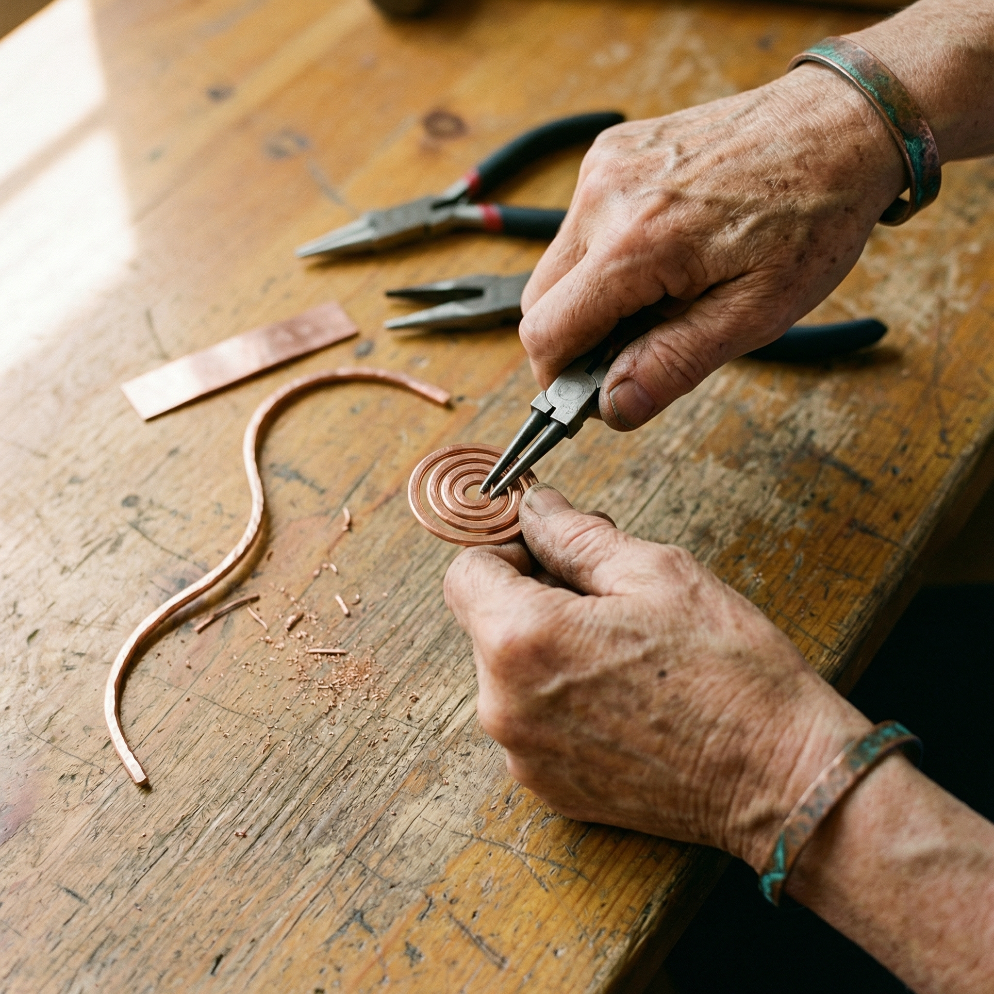 Gyre Copper Anklet
