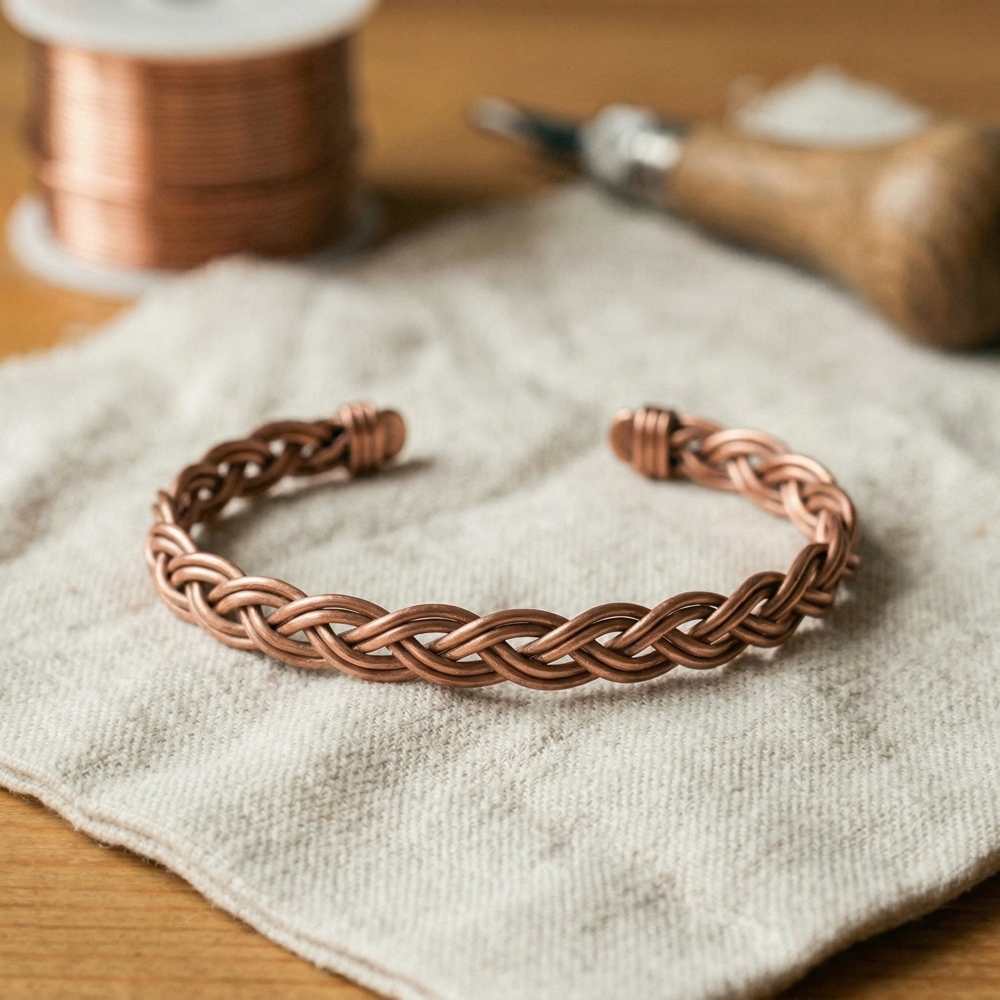 Entwine Copper Anklet