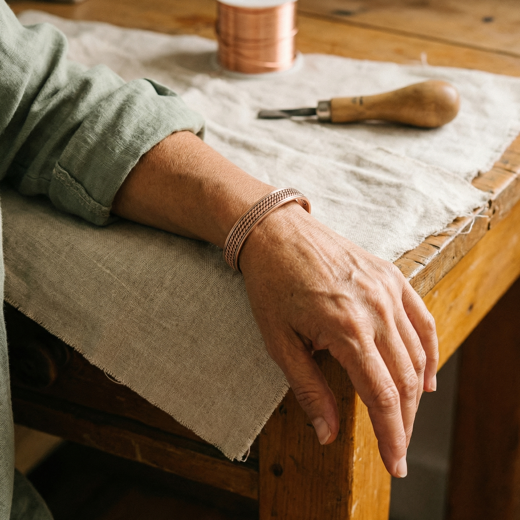 Chaff Copper Bracelet