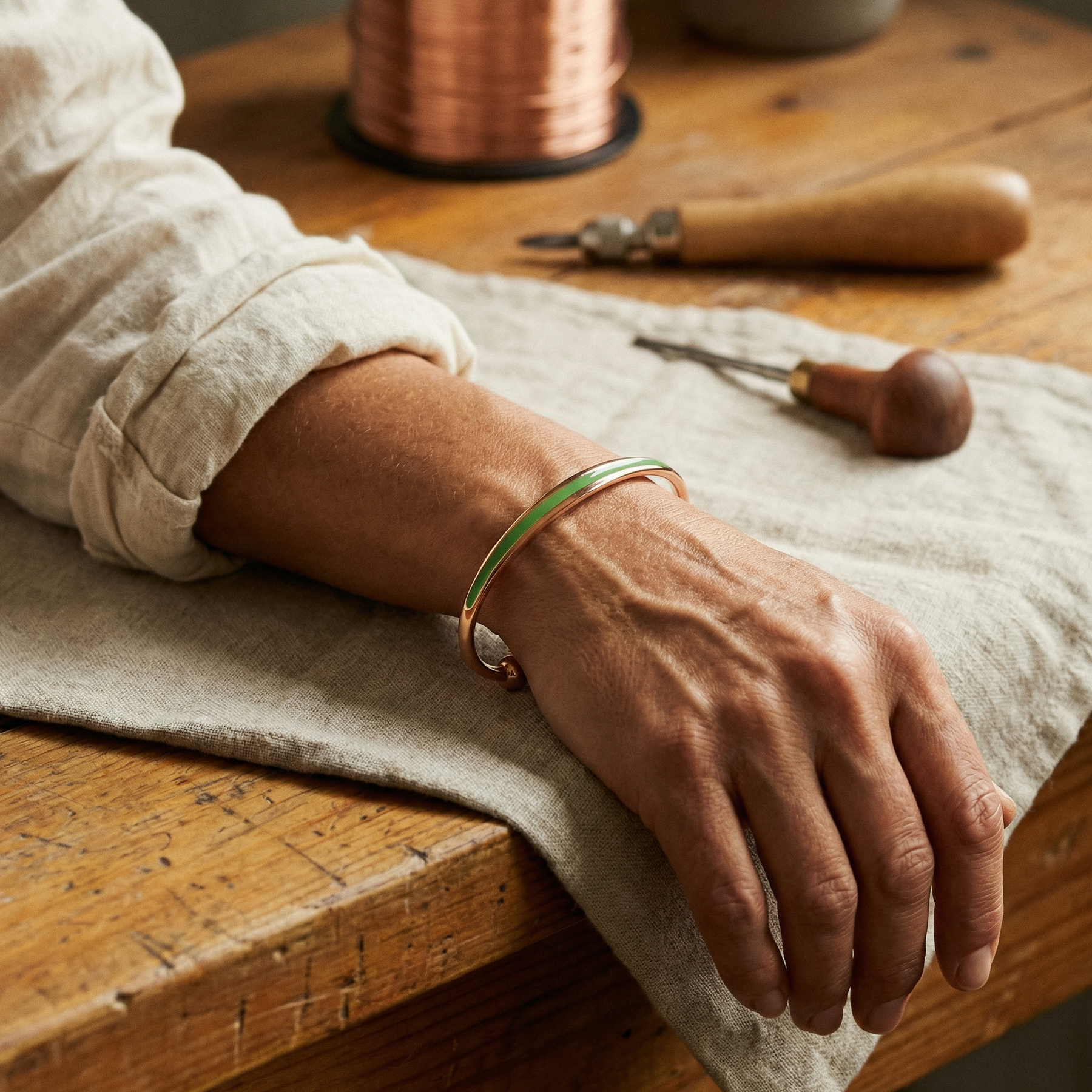 Patina Copper Bracelet