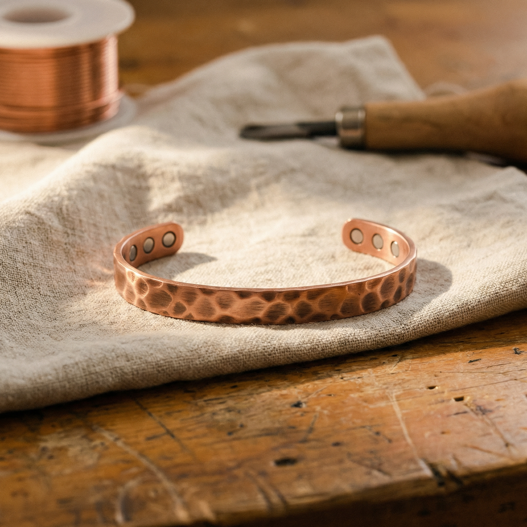 Crater Copper Bracelet