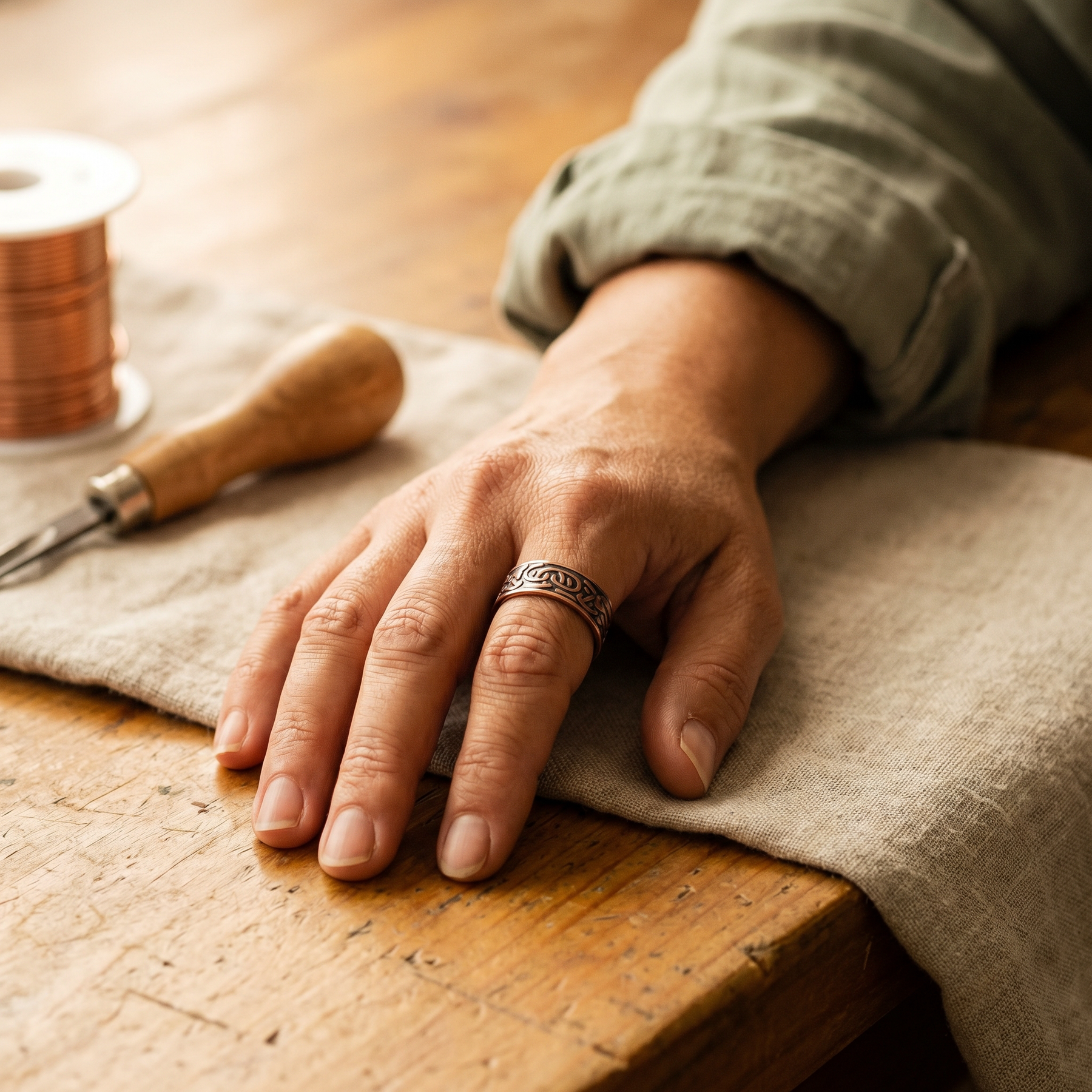 Glyph Copper Ring