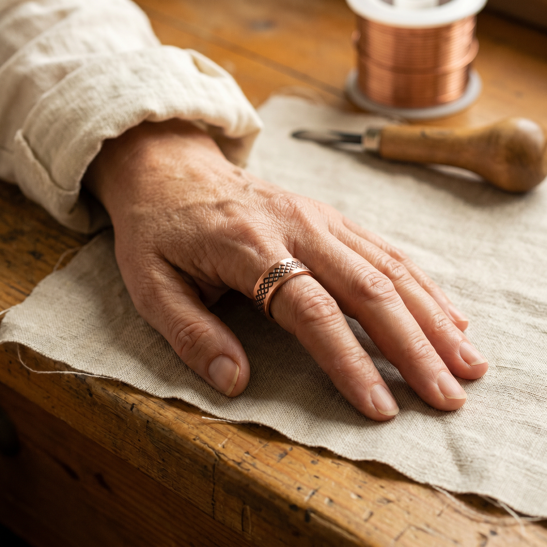 Trellis Copper Ring