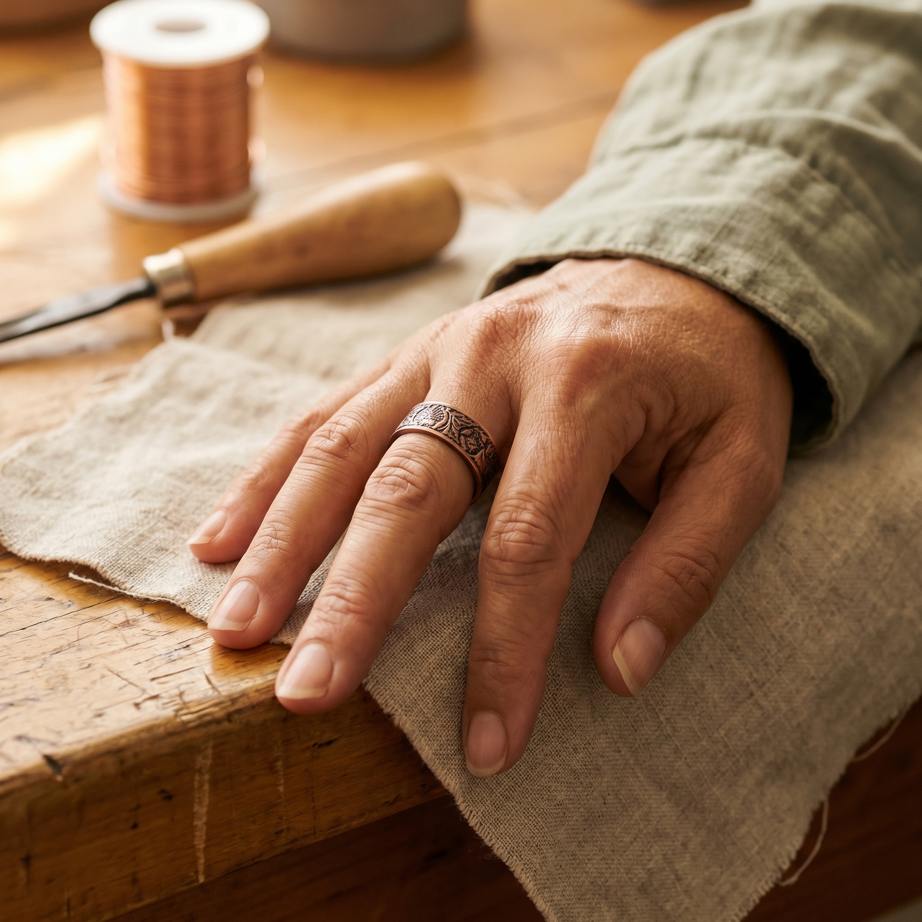 Marigold Copper Ring