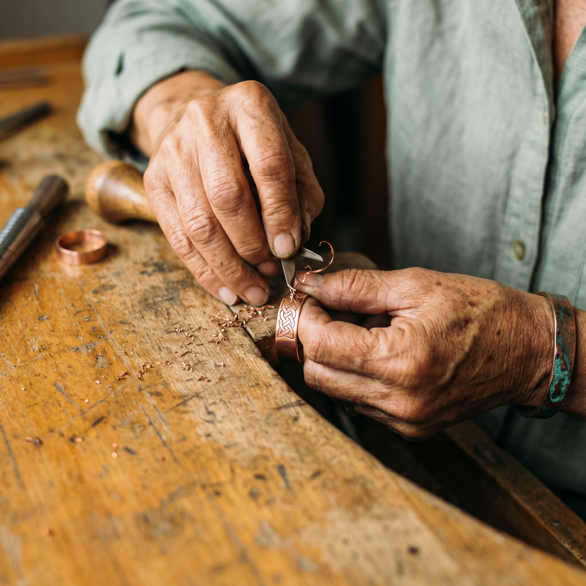 Plait Copper Ring