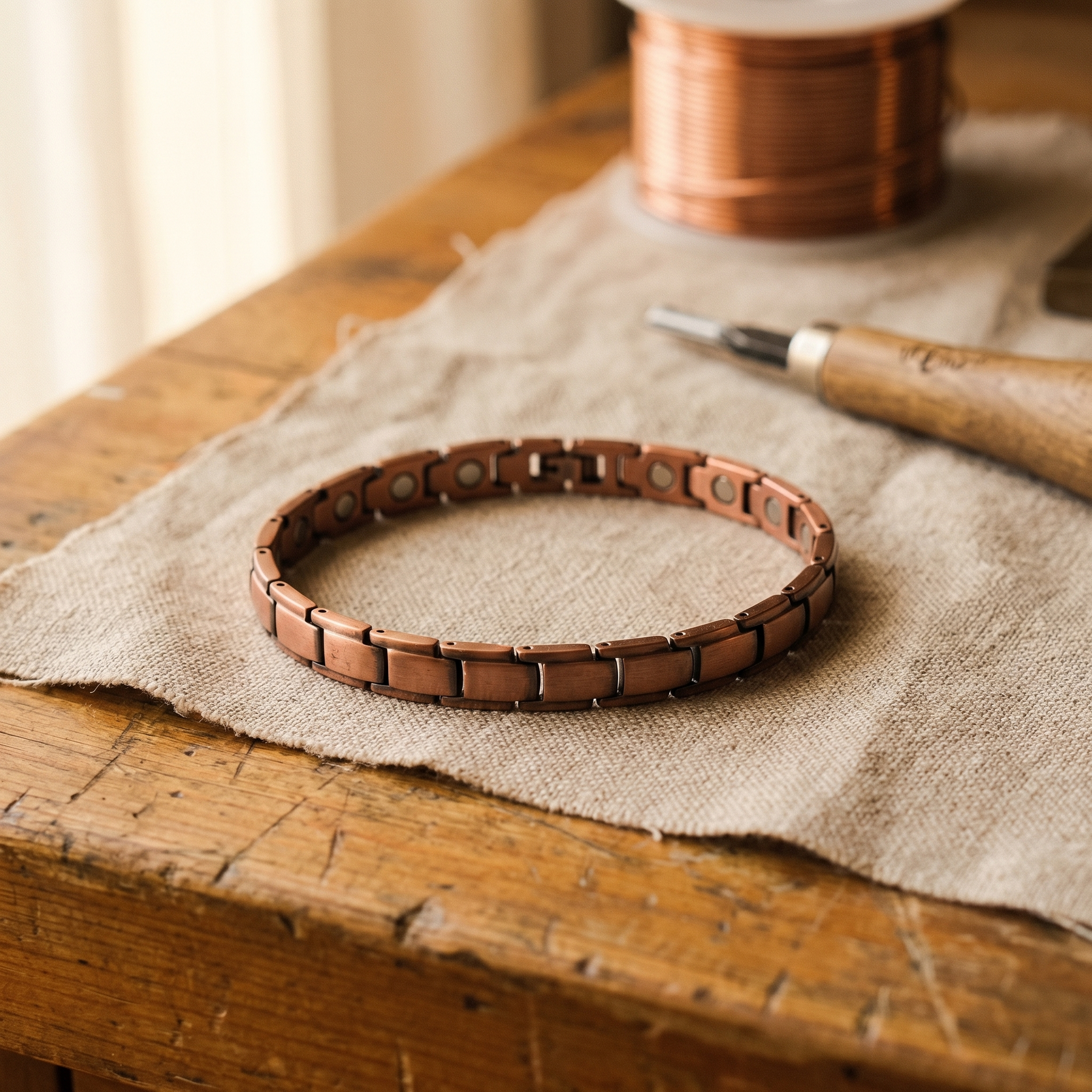 Cobble Copper Anklet