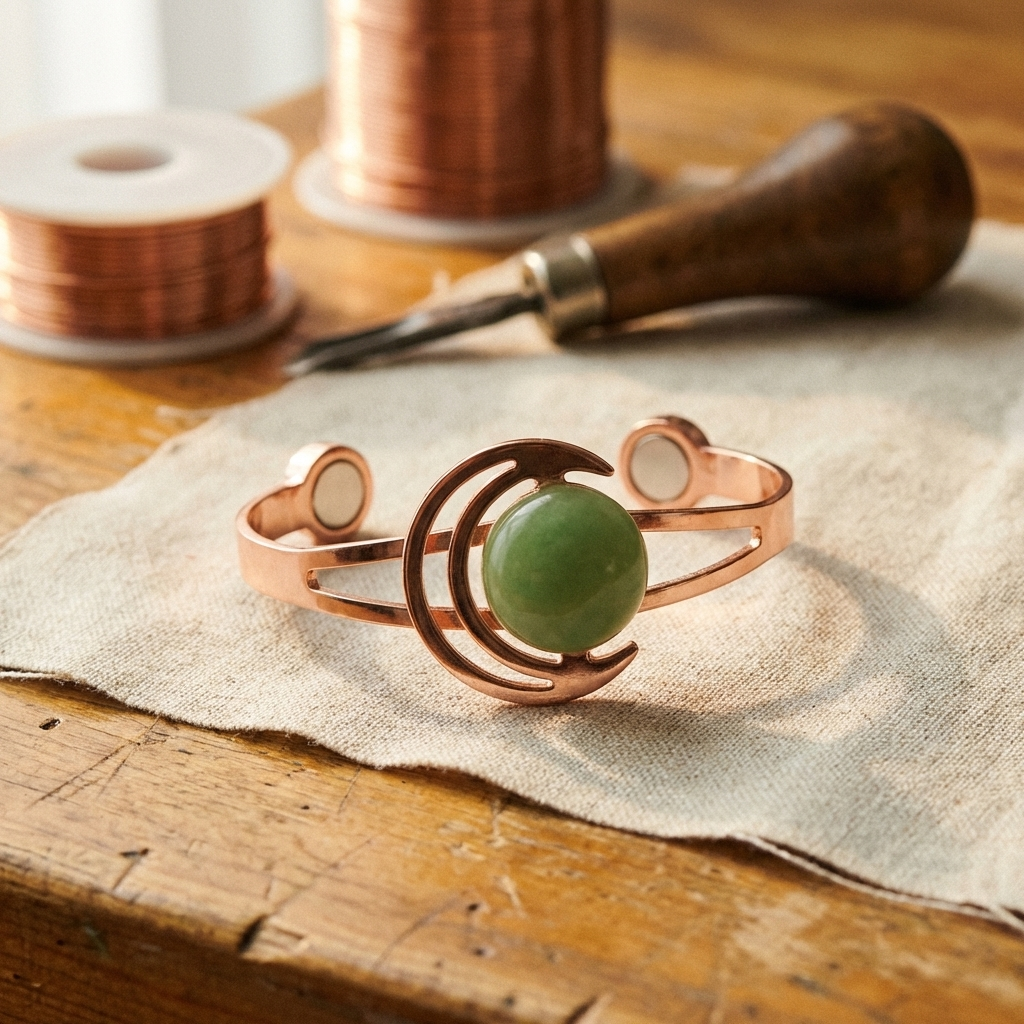 Lunara Green Copper Bracelet