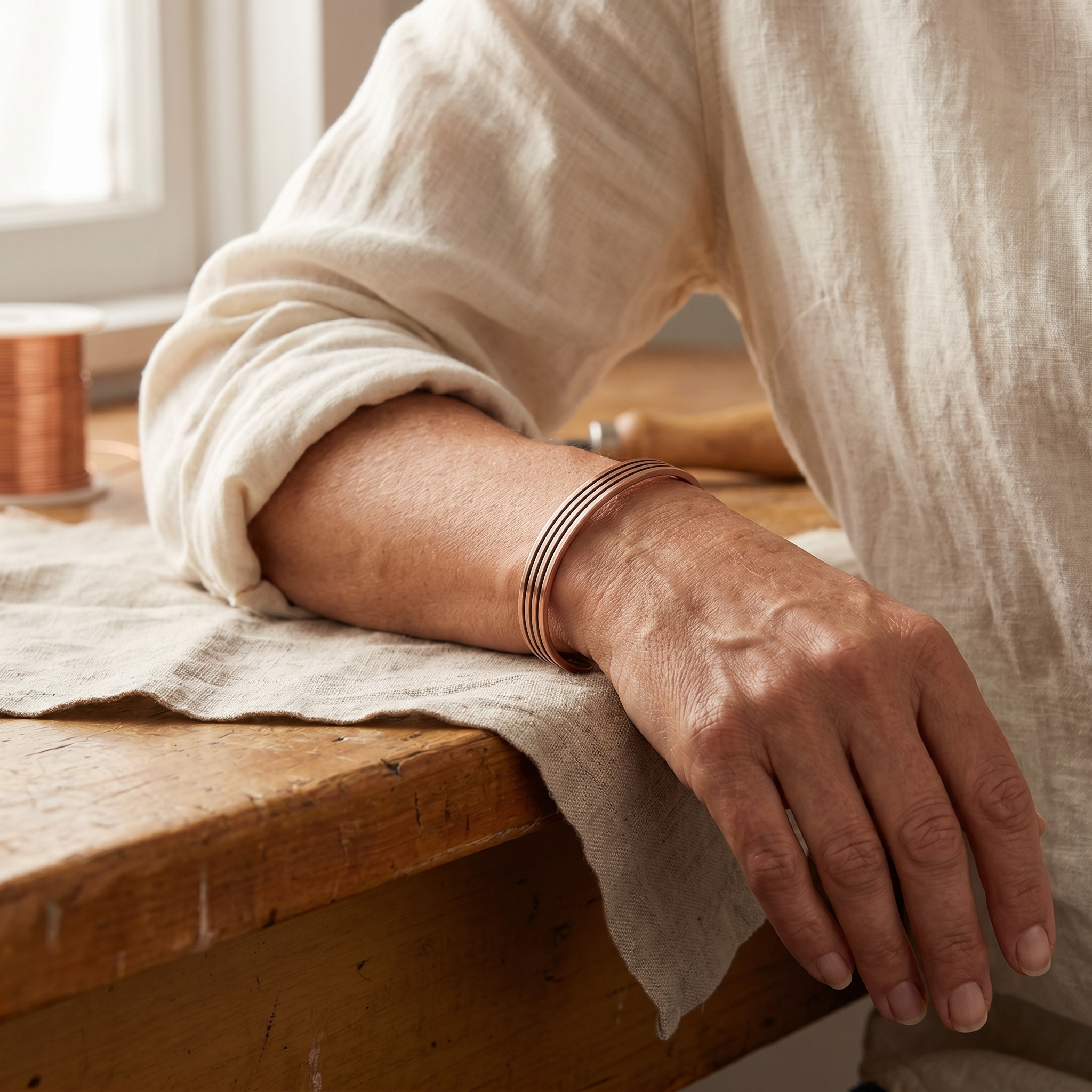 Stria Copper Bracelet