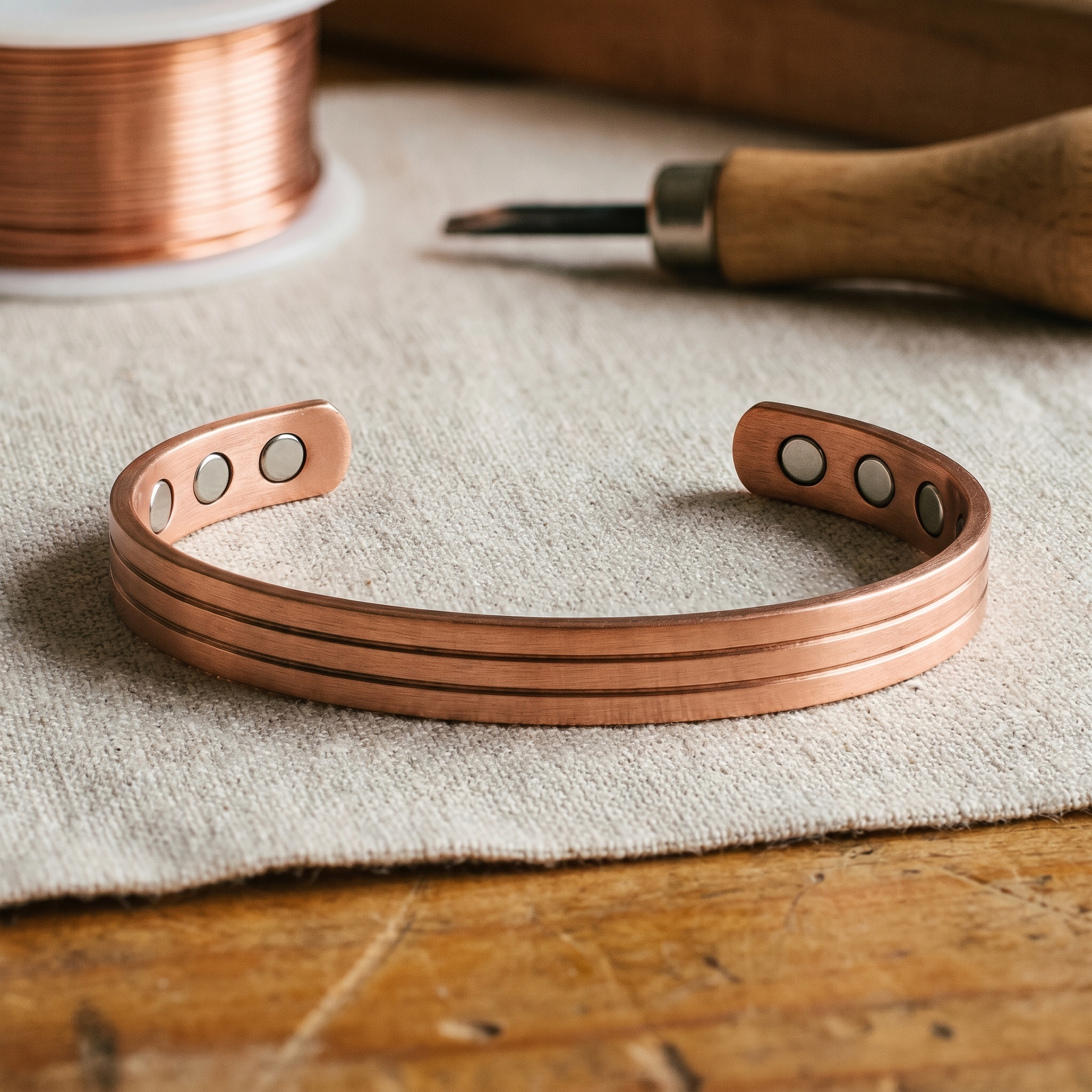 Furrow Copper Bracelet