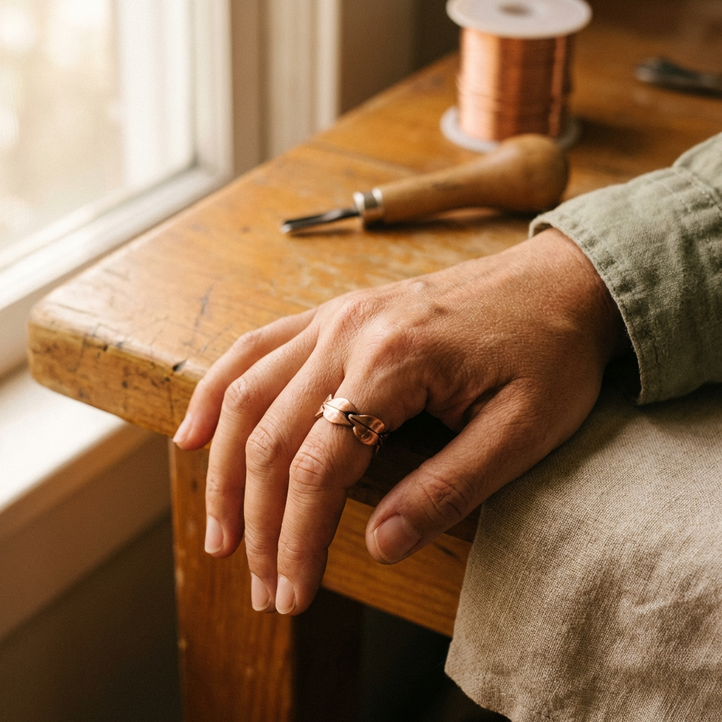 Laurus Copper Ring