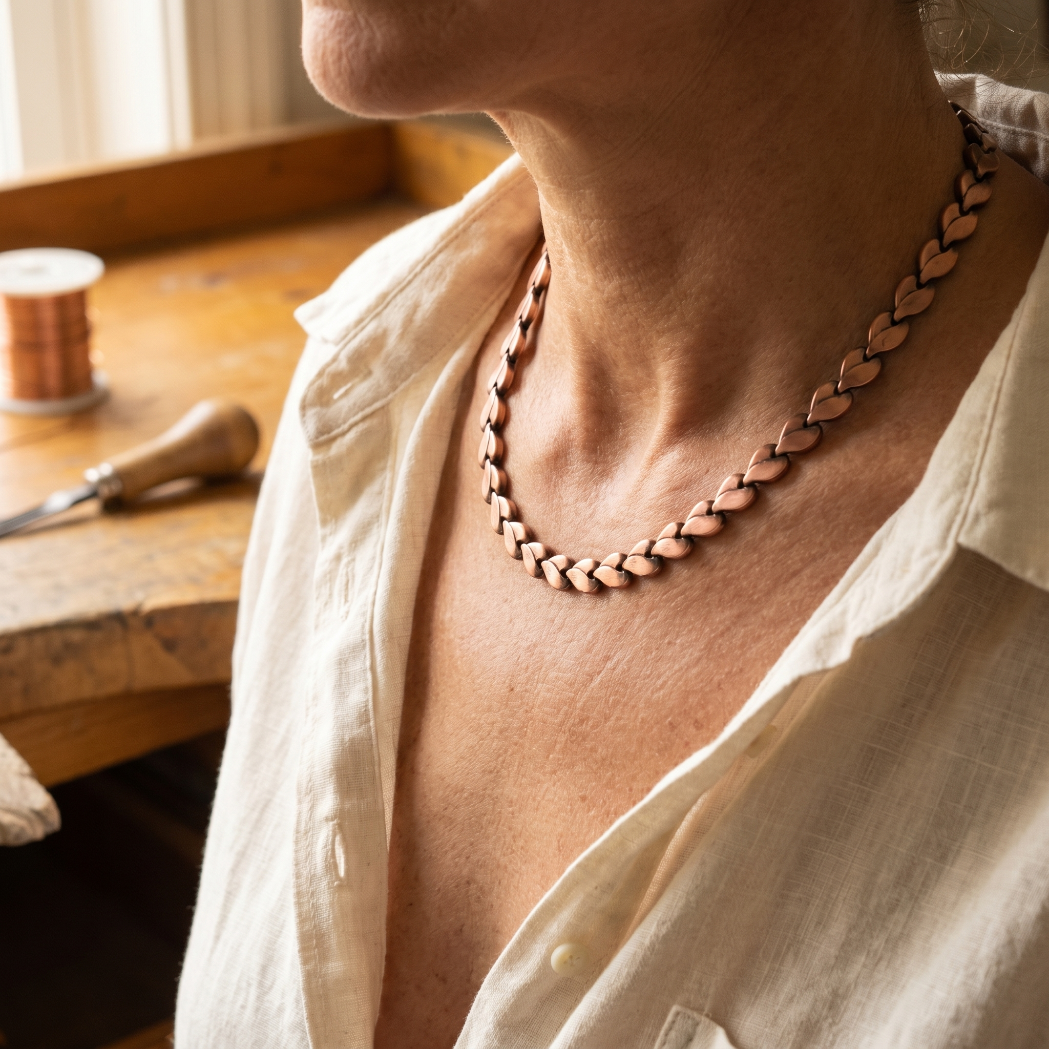 Laurel Copper Necklace