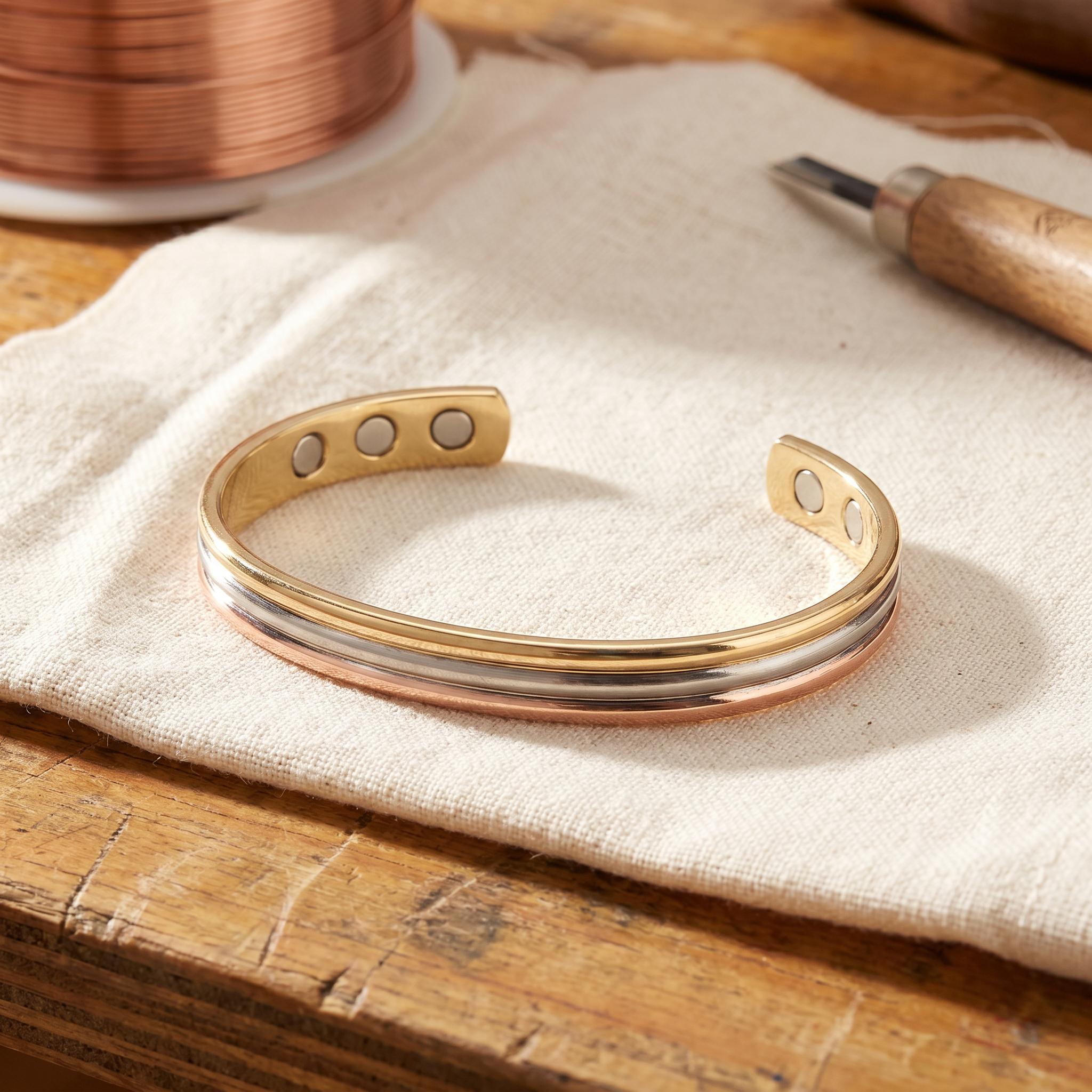 Seam Copper Bracelet