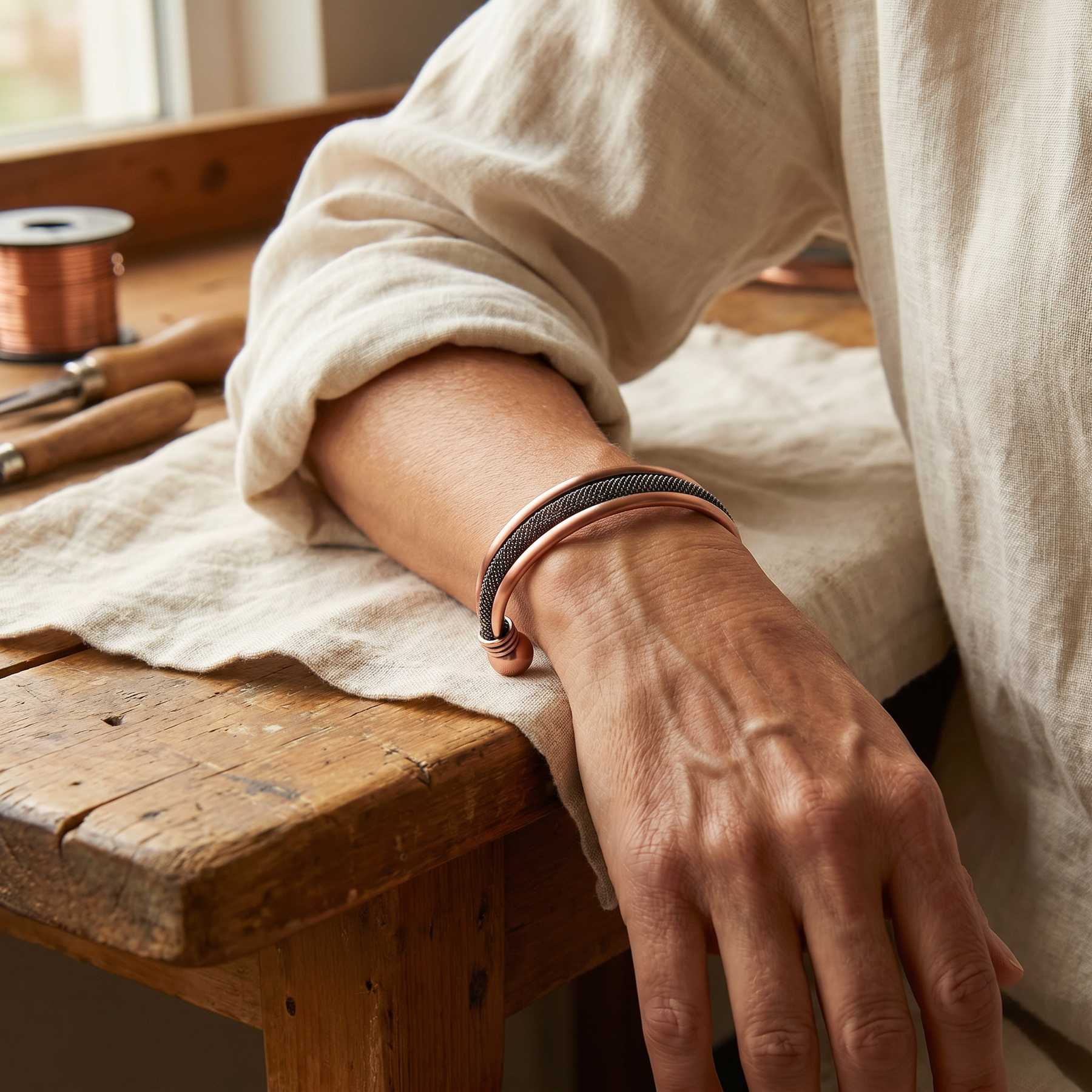 Lattice Copper Bracelet