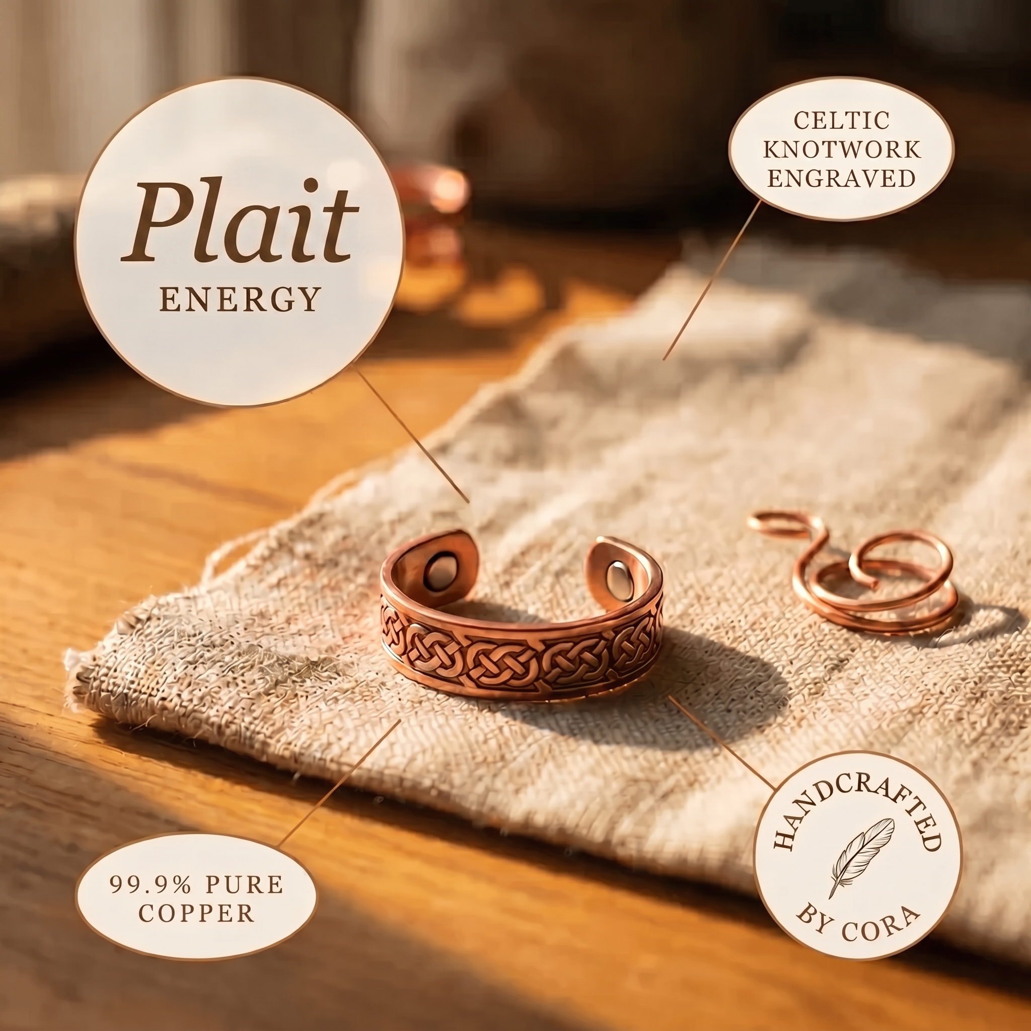 Plait Copper Ring
