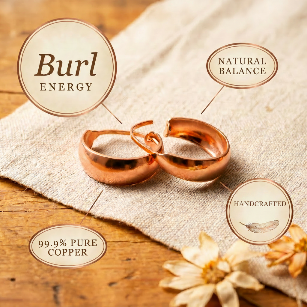 Burl Copper Earrings