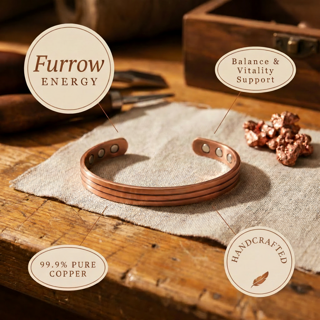 Furrow Copper Bracelet