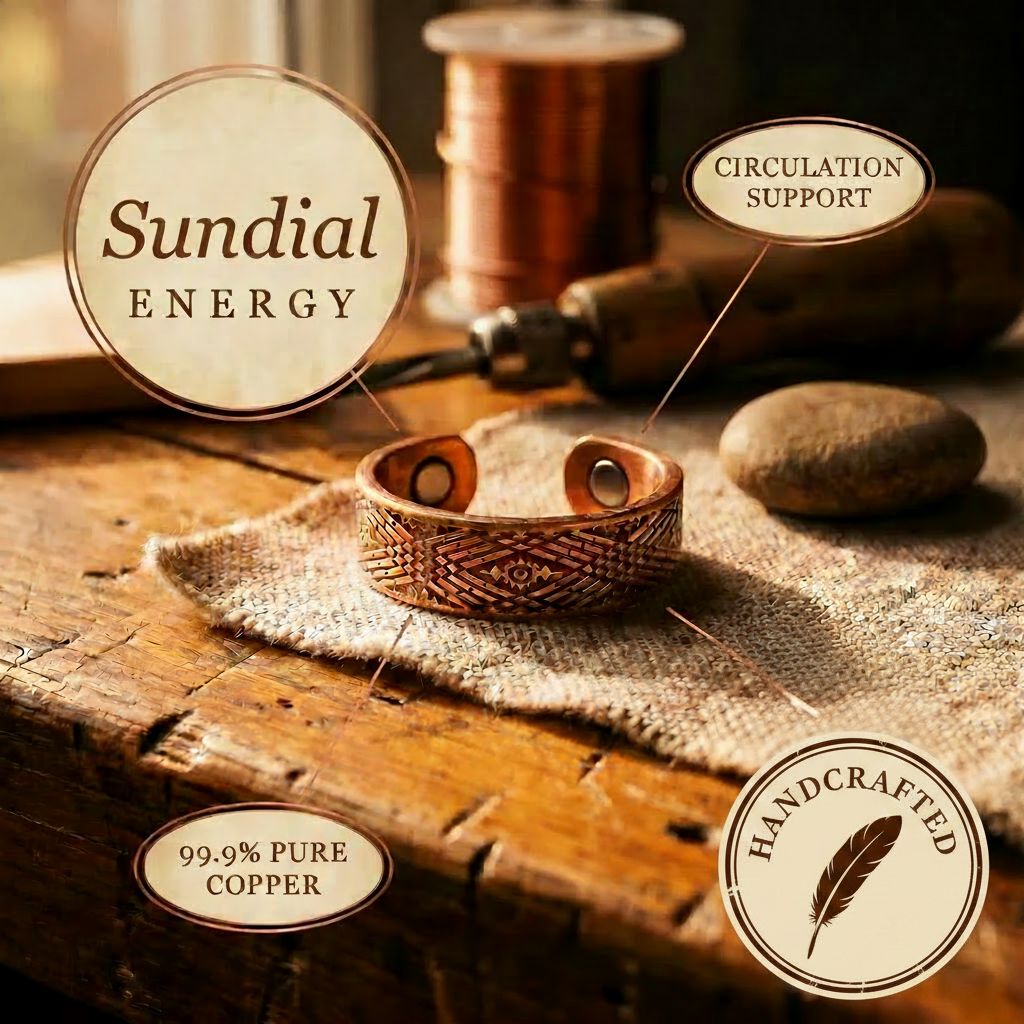Sundial Copper Ring